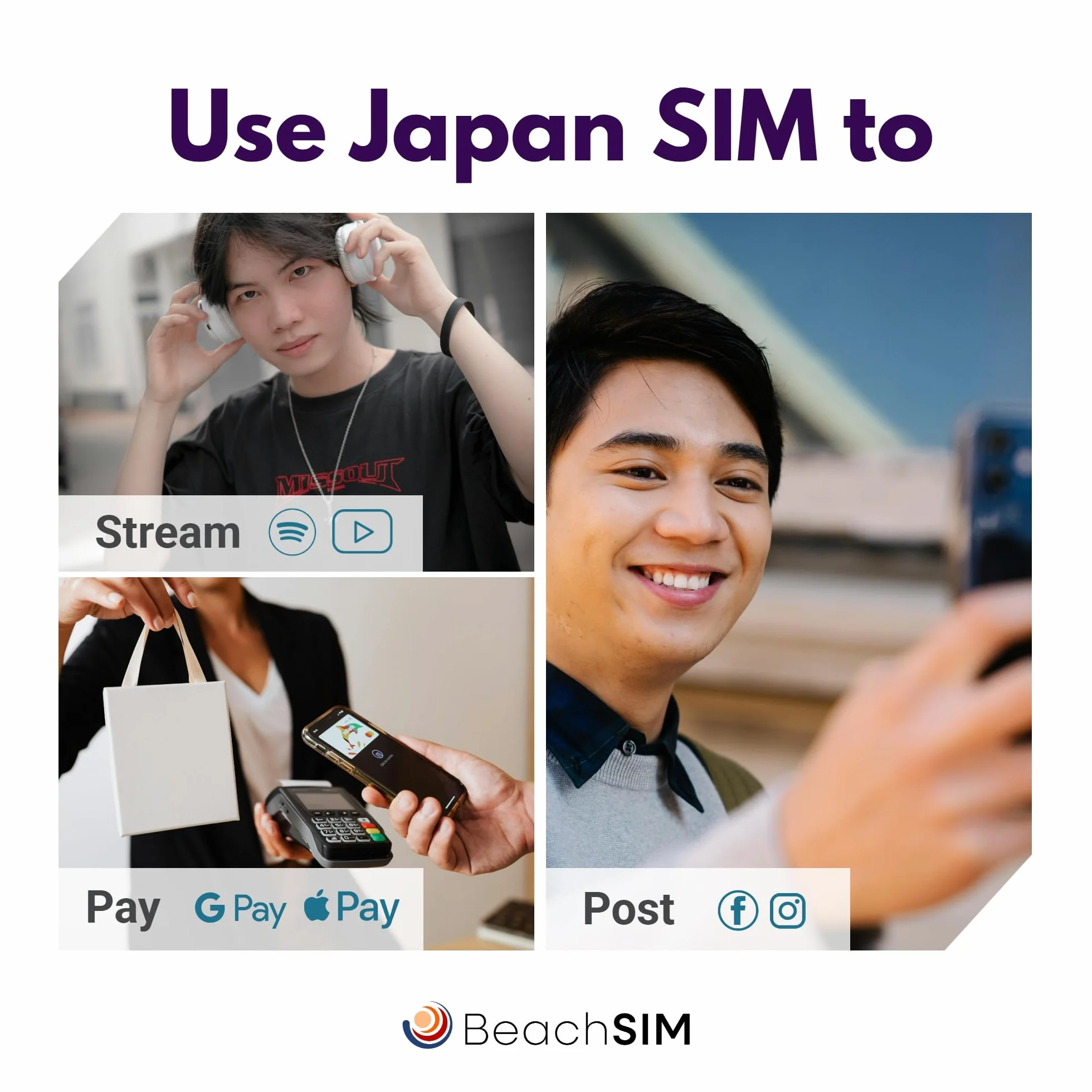 Karta SIM Japan. 10 GB danych z prędkością 4G/5G. Tylko dane na kartę. Łatwe doładowywanie. Działa na urządzeniach z systemem iOS i Android. Ważna przez 30 dni.