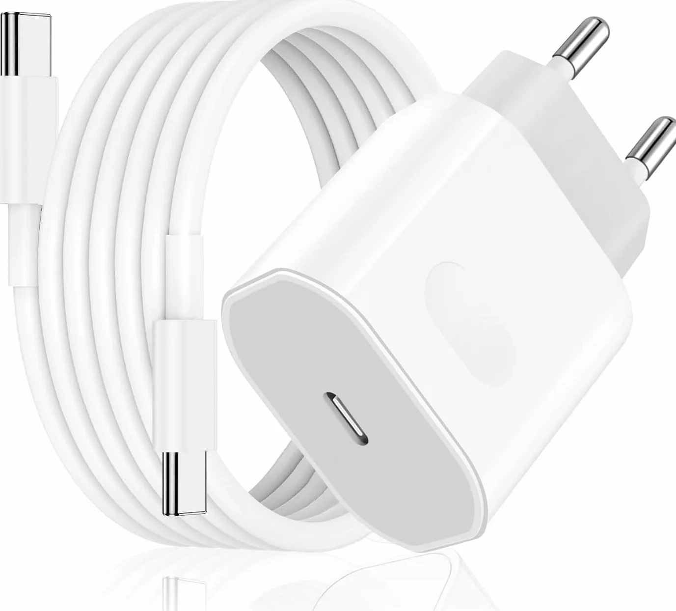 Ładowarka USB C 40 W z 2 m kablem do szybkiego ładowania, adapter USB C, szybka ładowarka, zasilacz sieciowy do iPhone