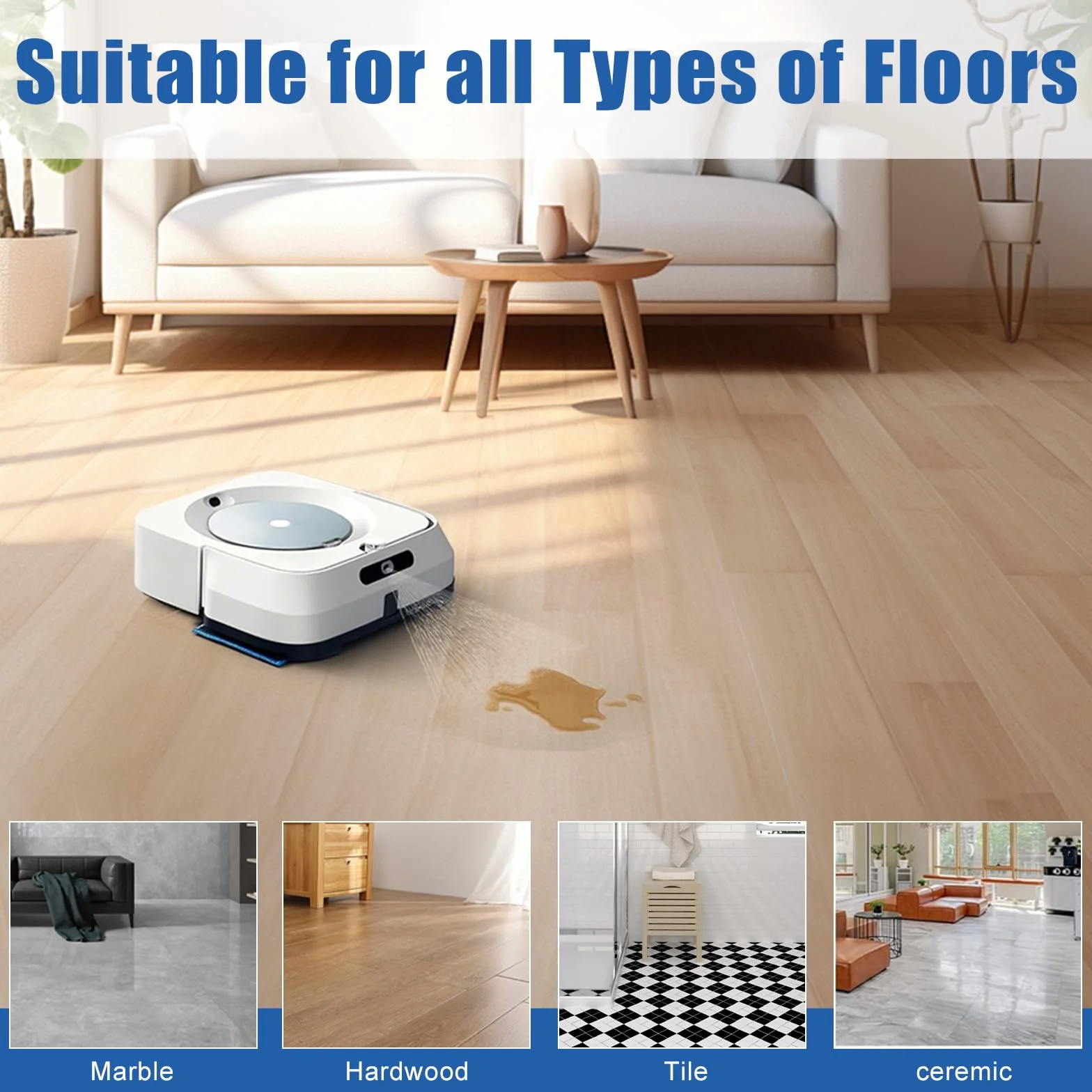 Chuancheng Zestaw 6 wymiennych mopów do odkurzacza iRobot Braava Jet M6