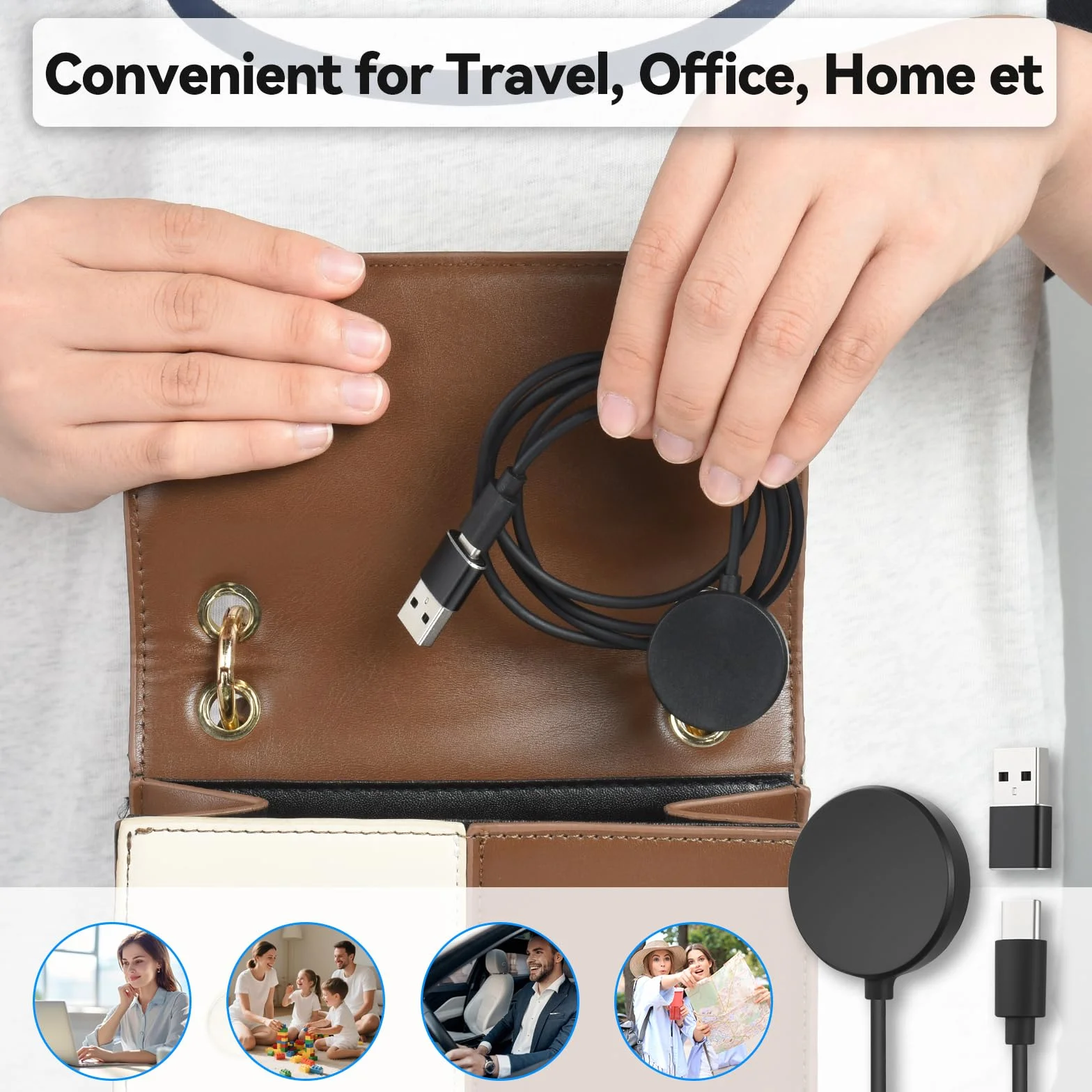 aceyoon Ładowarka USB C do Samsung Galaxy Watch 7 / Ultra/6/6 Classic, stacja ładująca do Samsung Watch 5/5 Pro / 4/4 Classic/ 3 / FE/Active 2/1, smartwatch ładowarka