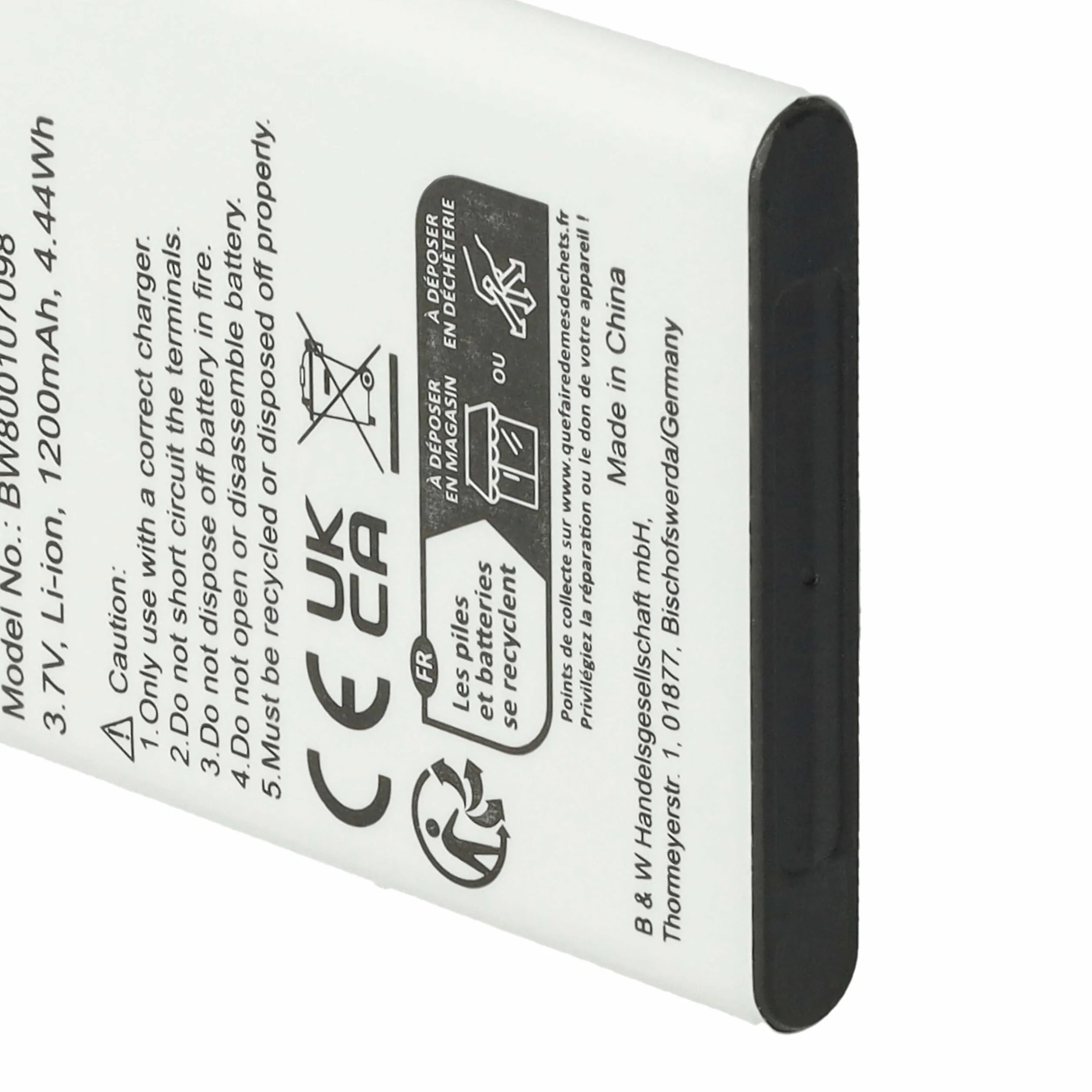 vhbw Bateria kompatybilna ze wzmacniaczami PowerTel M6300 Smartphone (1200mAh, 3,7V, Li-ION)