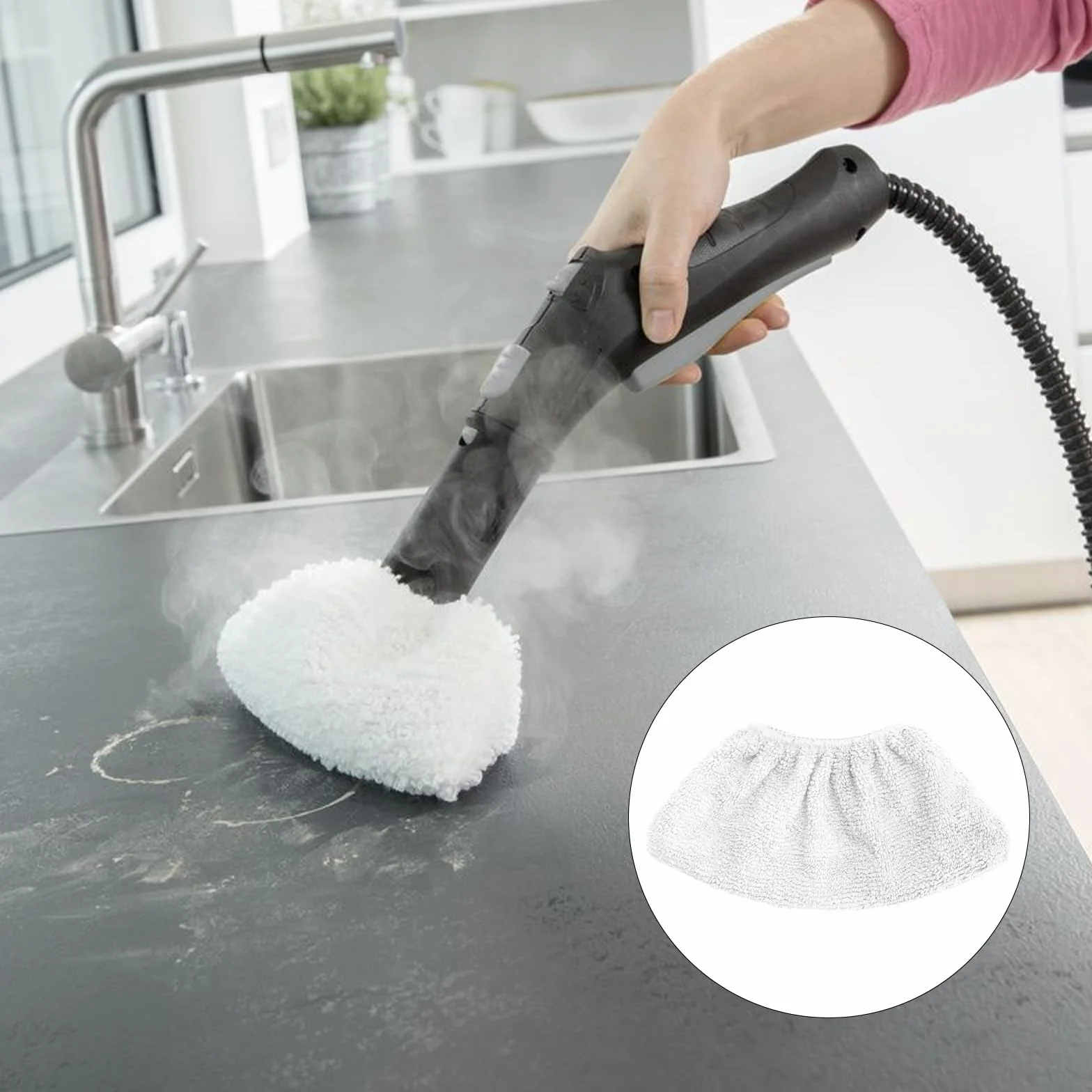 5 szt. mikrofibrowe ręczniki zastępcze do parownicy do czyszczenia na parze na produkty Kärcher, ręczniki do czyszczenia parą zastępcze do Kärcher EasyFix SC2/SC3/SC4/SC5, efektywne czyszczenie
