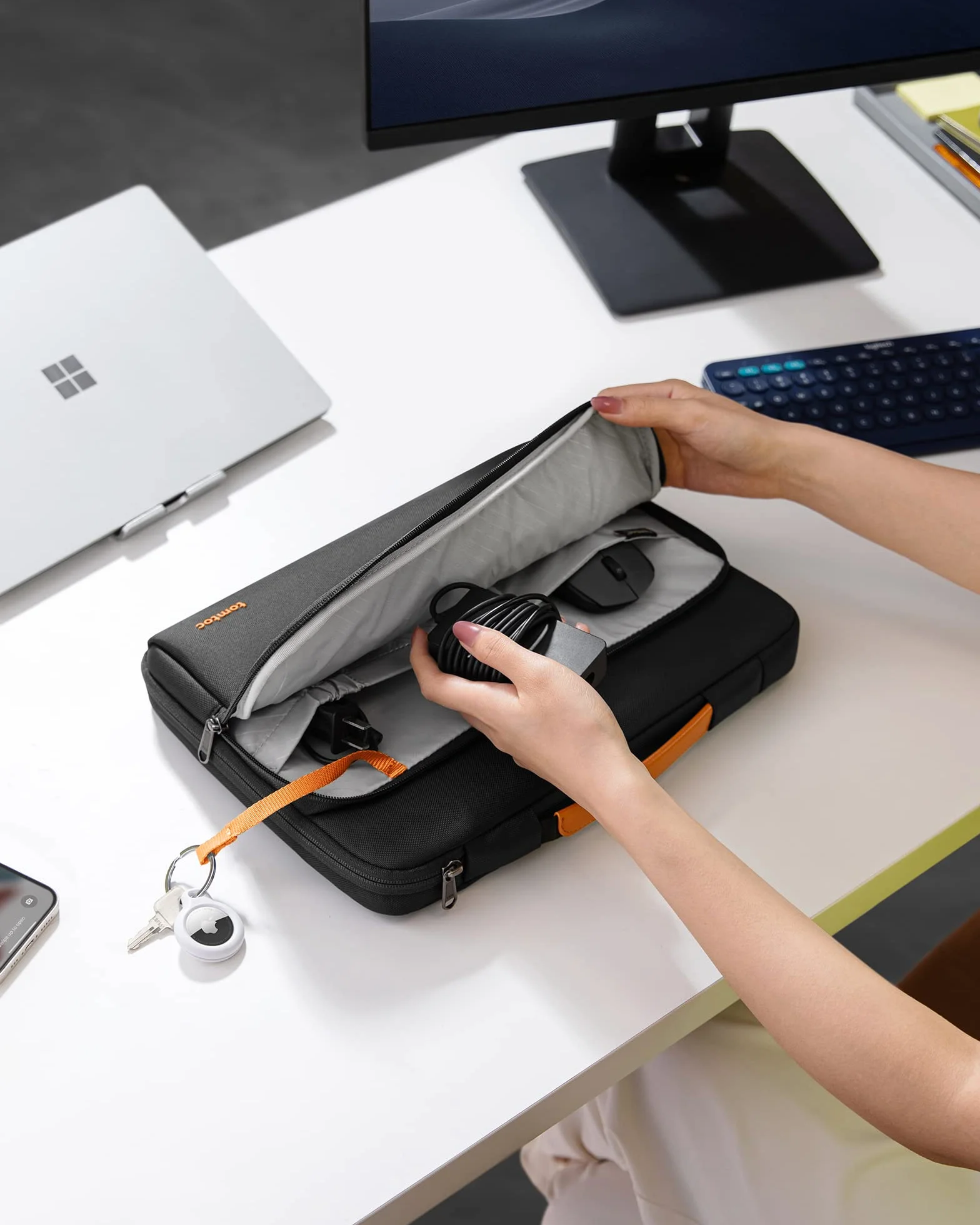 tomtoc Etui 360°, kompatybilne z 14 cali Acer, ASUS, Dell, HP, Lenovo Laptop Notebook Chromebook Ultrabook, komputer, wodoodporne, wszechstronna ochrona na laptopa, etui na laptopa