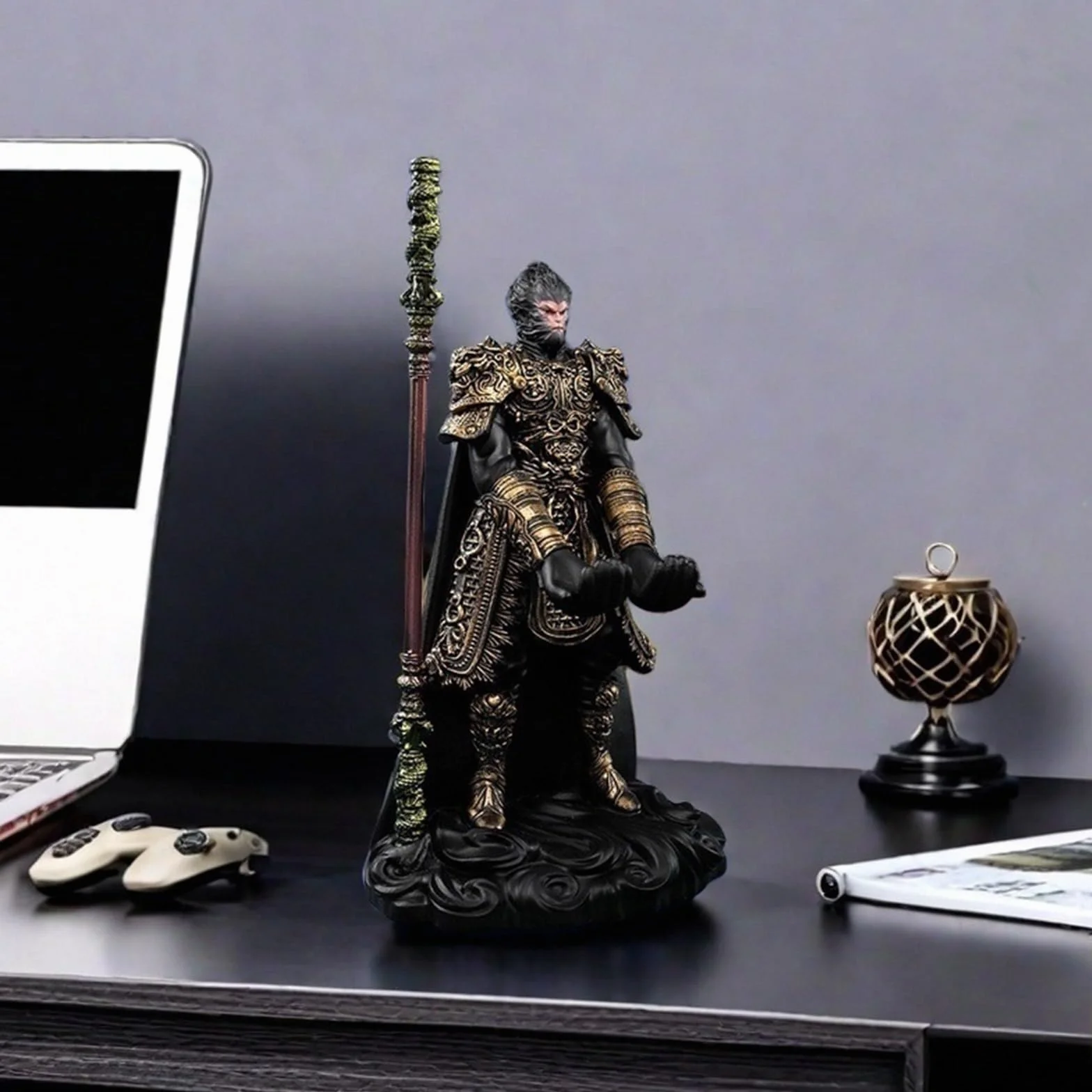 Black Myth: Wukong Kontroler Gier Podstawka Z Odłączanym Kijem Ruyi Bronzecloud Uchwyt Na Biurko Gamepada Dla Xbox ONE PS5 PS4 PC NS Switch