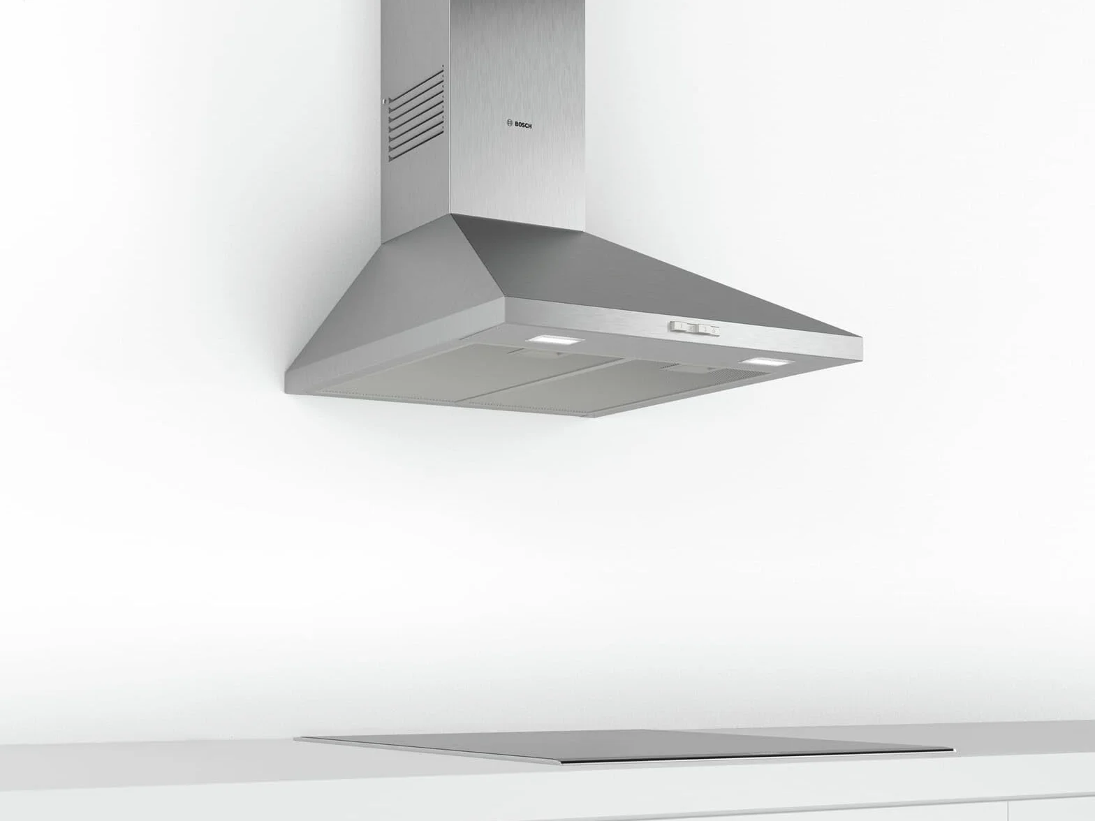 Bosch DWP66BC50 okap kuchenny Naścienny Stal nierdzewna 570 m³/h A - Okapy kuchenne (570 m³/h, Kanałowy, A, C, 69 dB)