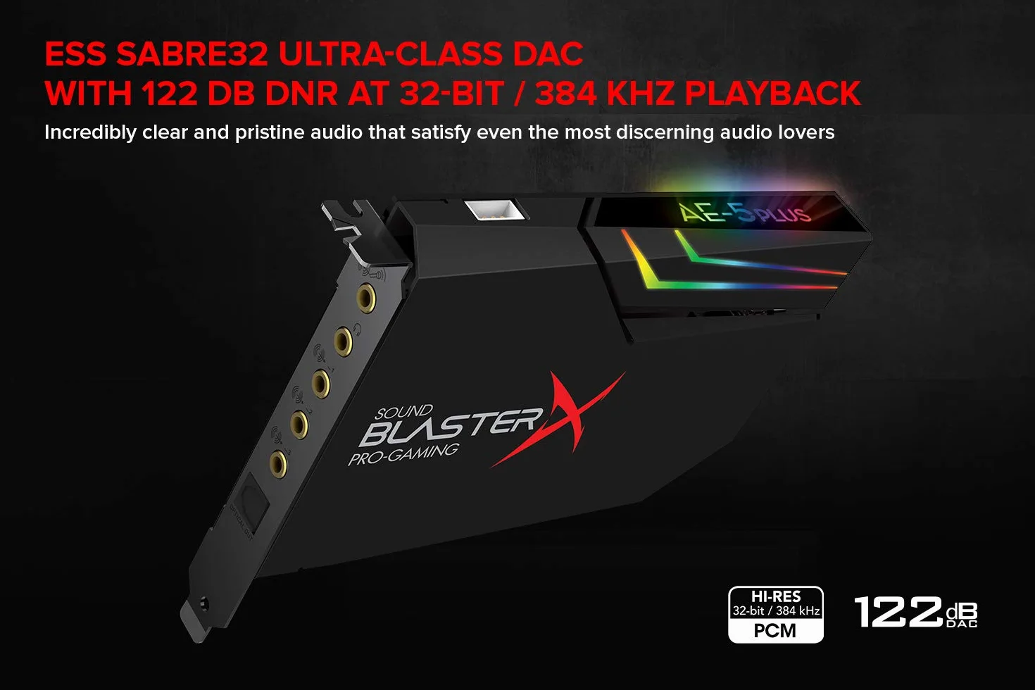 Creative Sound Blaster SB1740, Karta Dźwiękowa PCIe do Gier i dAC z Dolby Digital, Czarny