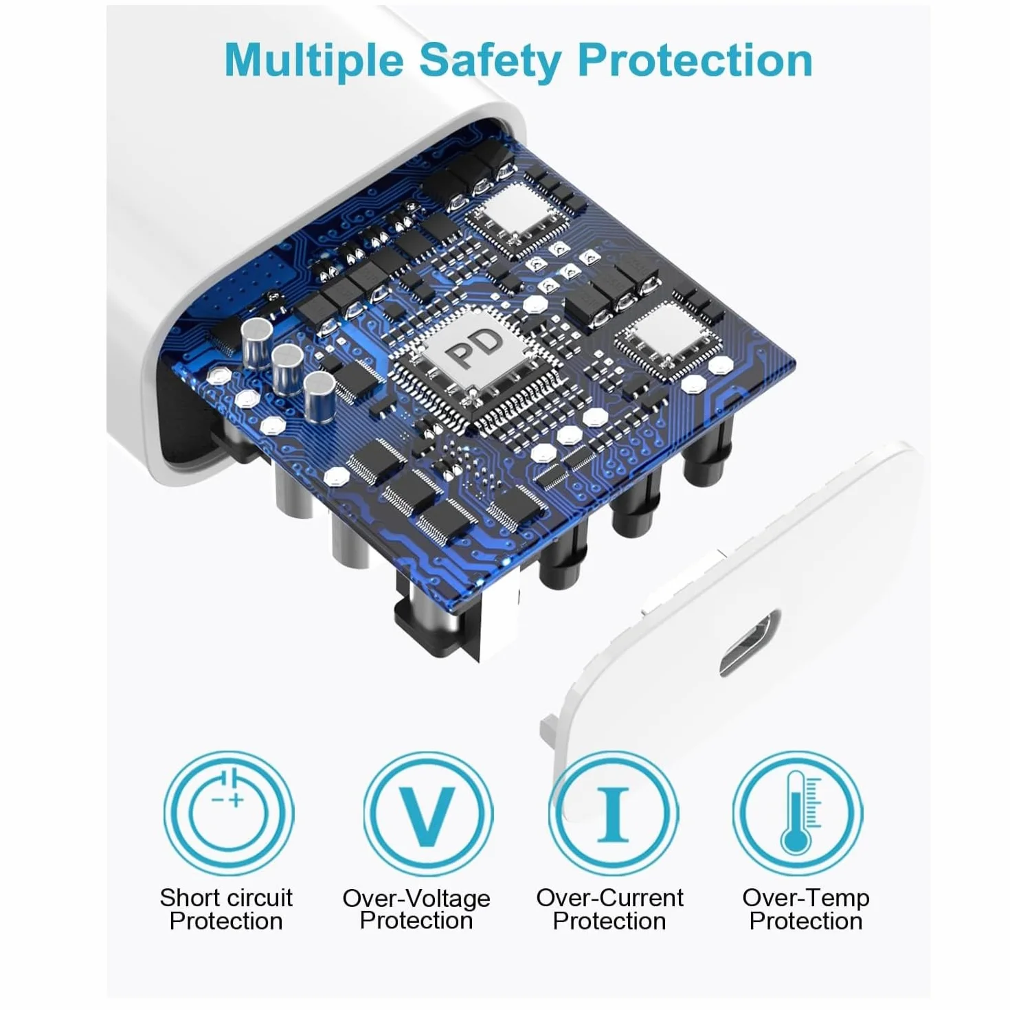 Szybka ładowarka do Samsung Galaxy A25, A15, A55, A35, A05s / S24+, S24 Ultra, S24, S23 FE... USB-C 25W TA-800 biała