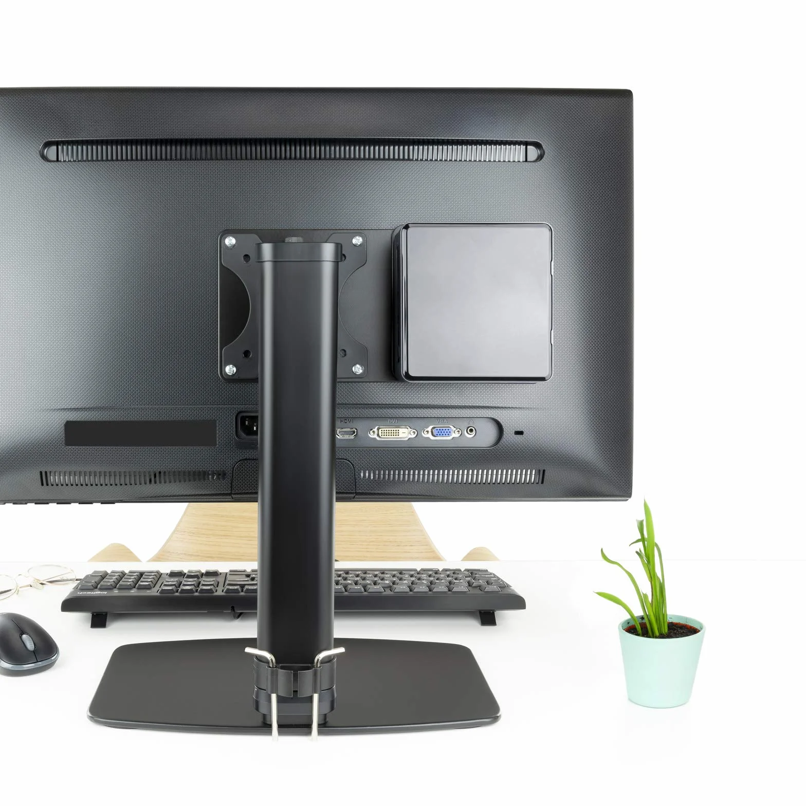 Tooq TCCH0007-B Uchwyt VESA Metaliczny do Mini PC/NUC/Barebone, Kolor Czarny