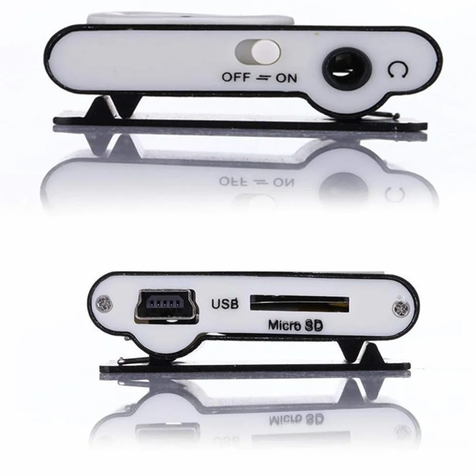 3,5 mm USB 2.0 mini odtwarzacz MP3 z klipsem obsługa karty TF prosty bez ekranu Dispaly