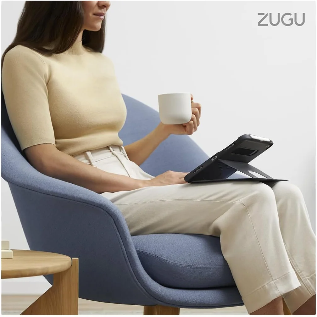ZUGU CASE Do iPad Pro 11 Cale (M4 / M5) 2024/2025 Etui, Cienki Ochronny, Ładowanie Apple Pencil, Wygodne 8-Magnetycznie Kątom Stojak & Automatyczne Usypianie/Budzenie [Czarny]