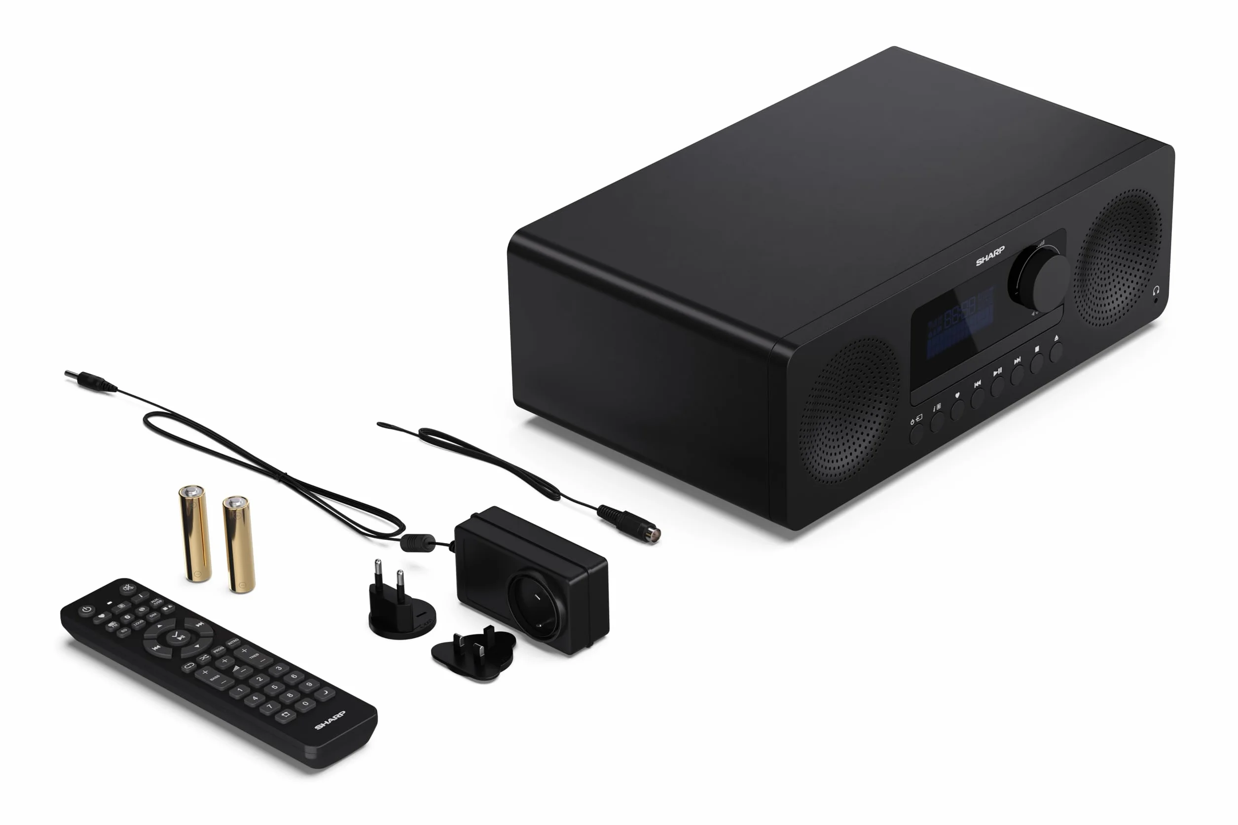 SHARP XL-B720D (BK) All-in-One system Hi-Fi (60 W), radio cyfrowe z DAB+ i tunerem FM, Bluetooth, czarny