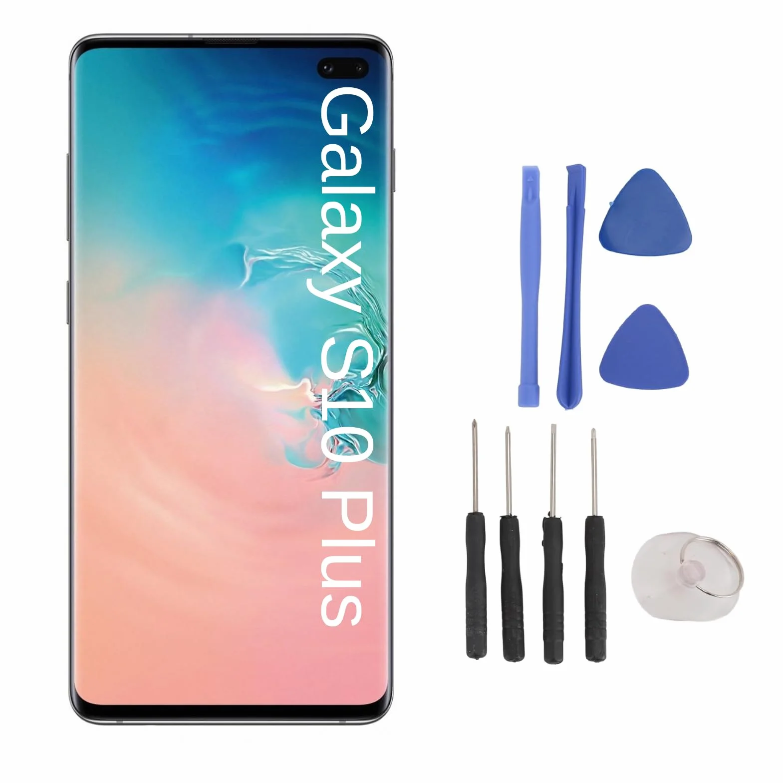 Ekran S10 Plus, Wymiana Ekranu dla Telefonu S10 Plus Oryginalny Wyświetlacz LCD z Ekranem Dotykowym Digitizer (GREY)