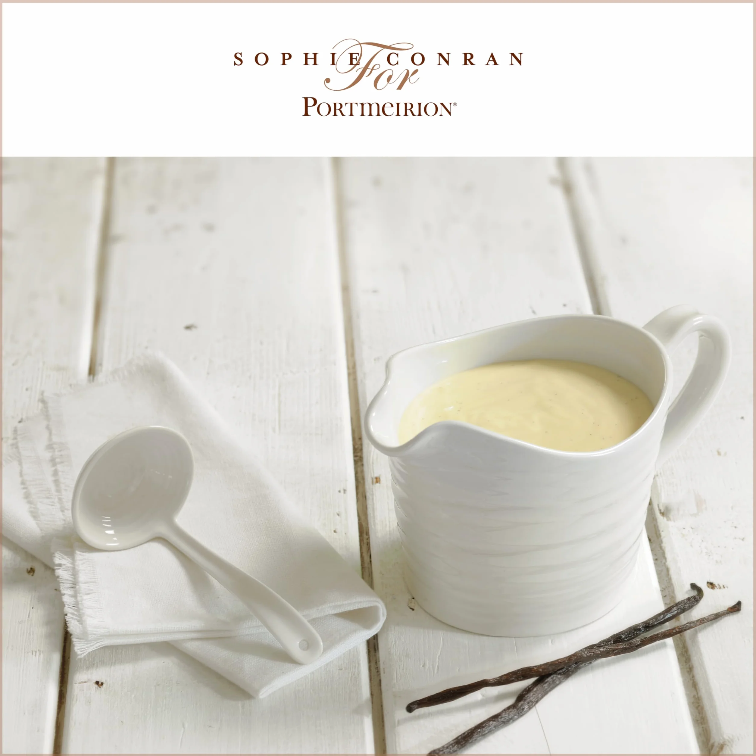 Portmeirion dzbanek na sos i mini chochla porcelana biała 18,5 x 11 x 13 cm