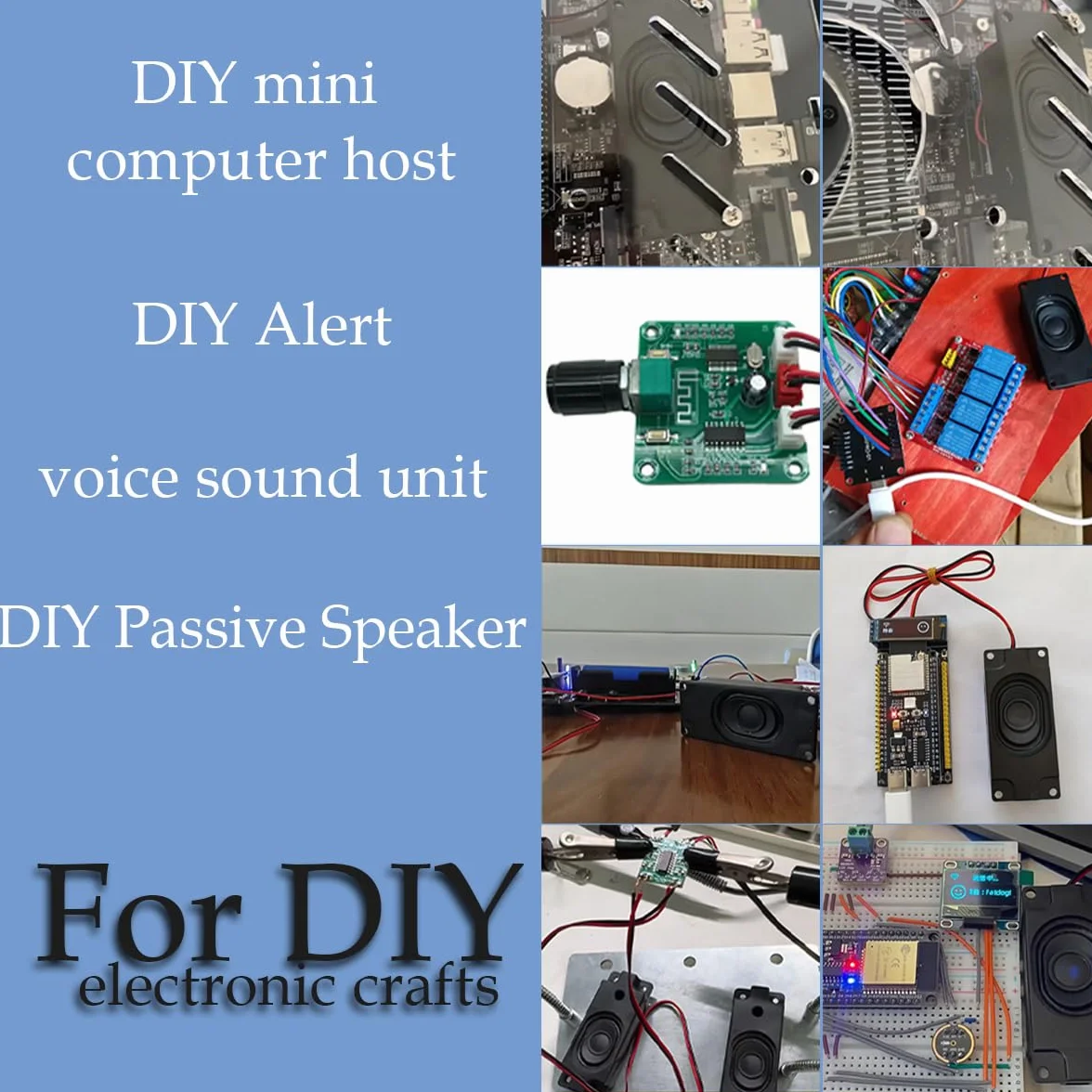 CTRICALVER 8 Ohm 3W Przenośny mini głośnik o wysokiej częstotliwości z interfejsem JST-PH2.0 2-stykowym do małych projektów elektronicznych DIY (4 szt.)