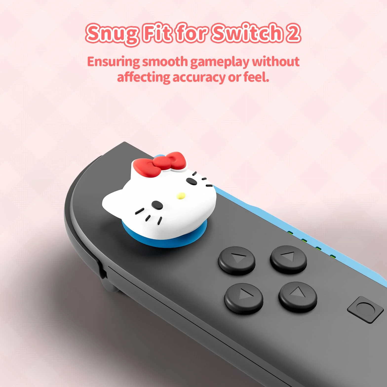 Kuitmor Silikonowe nakładki joysticka kompatybilne z Switch 2, antypoślizgowe uchwyty na kciuk do Switch 2025, 4 sztuki - uroczy kot