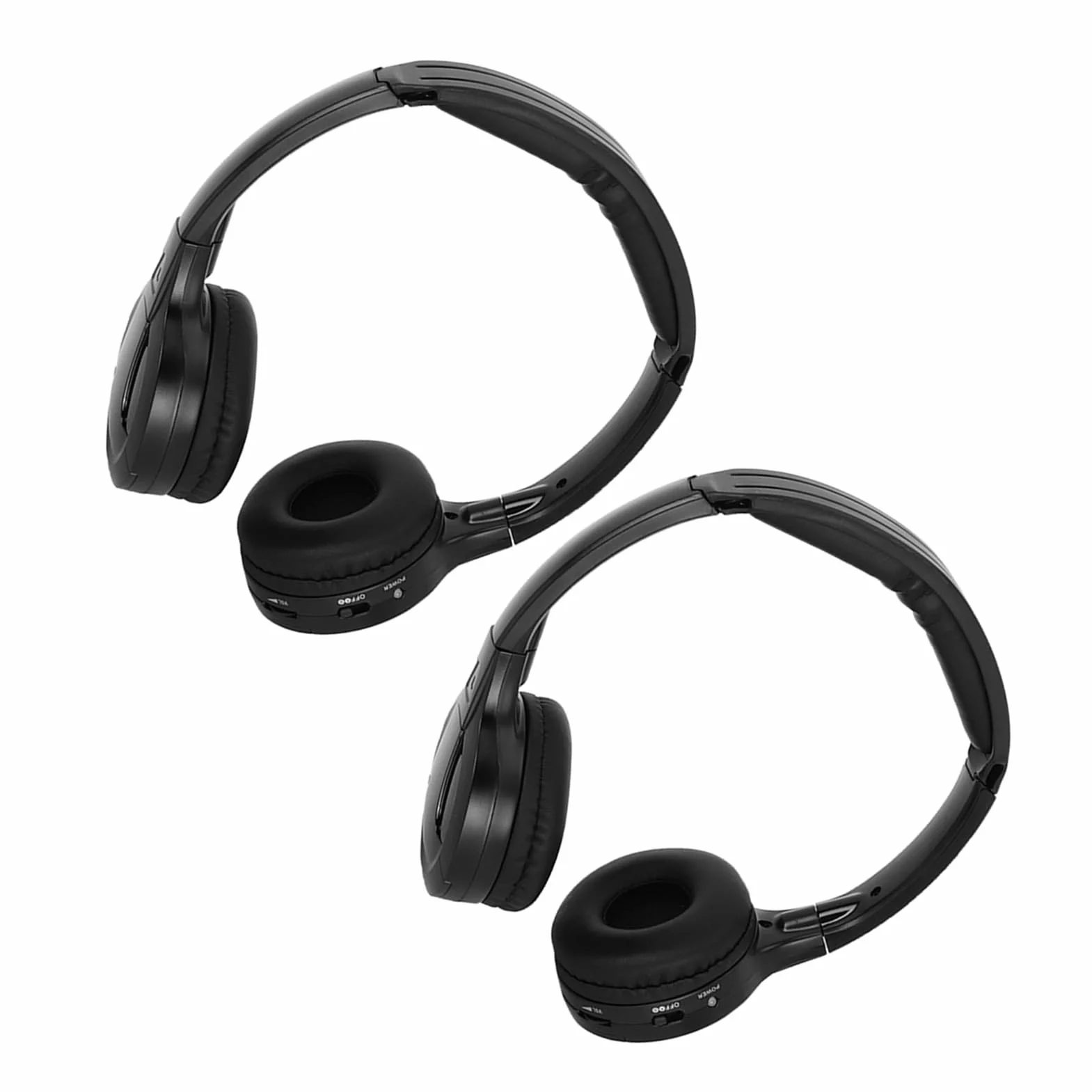HEEPDD Słuchawki Samochodowe, Bezprzewodowy Zestaw Słuchawkowy Stereo na podczerwień, Wygodna, Ergonomiczna Konstrukcja, do Odtwarzaczy DVD w Zagłówkach Samochodowych