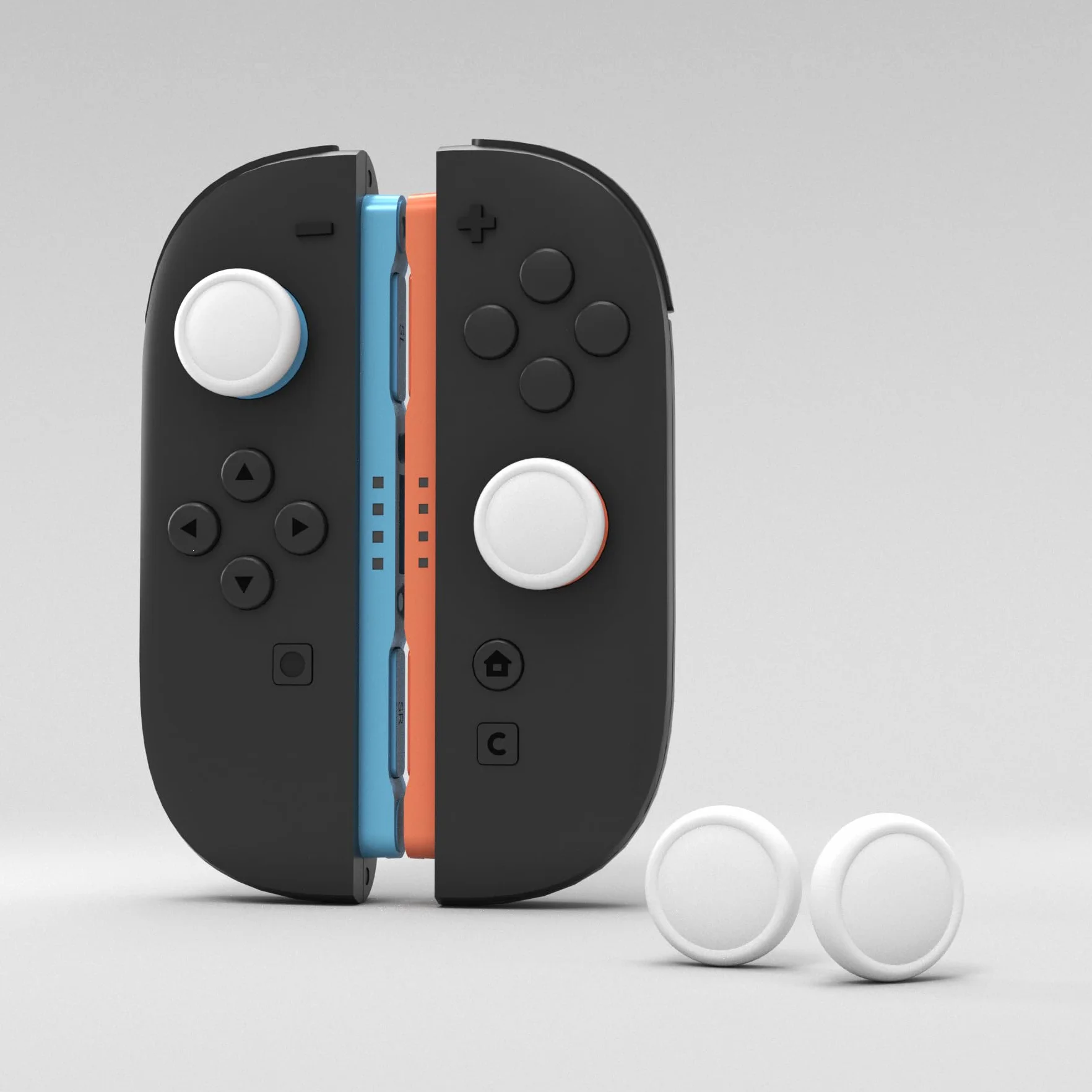 PlayVital Nakładki na Drążki do Switch 2,Osłony Thumbstick Joycon do Switch 2,4 szt.Analogowe Nakładki Joysticka–Biały