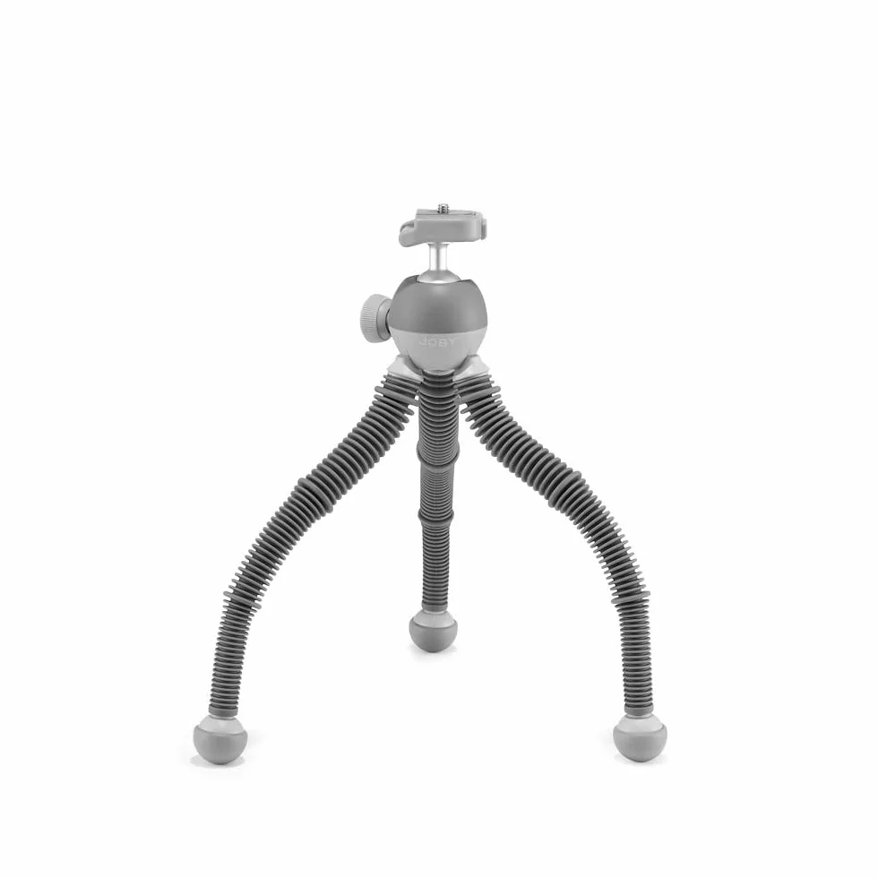 JOBY PodZilla Duży elastyczny statyw z głowicą kulową w zestawie, statyw do telefonu od twórców GorillaPod, kompatybilny z iPhone'ami, smartfonami, kompaktowymi aparatami bezlusterkowymi, szary,