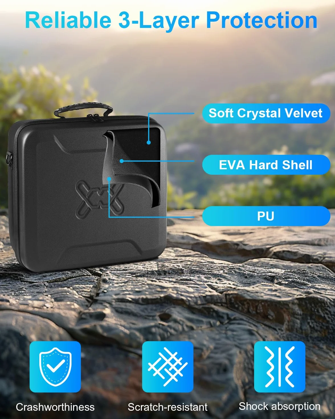 MWIN Starlink Mini etui, Ochronna Torba do Przechowywania Akcesoriów Starlink, mini, Odporna na Wstrząsy, Odporna na Zachlapanie, Lekka, do Podróży i Przygód na świeżym Powietrzu (Czarna)