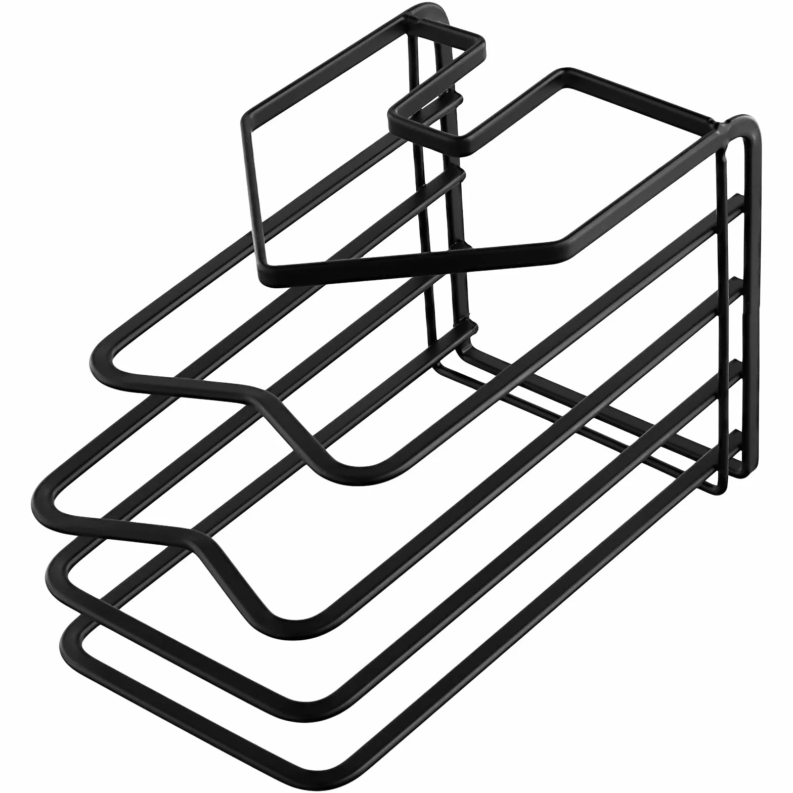Funsuei 2 sztuki stojaka na deskę do krojenia, metalowy uchwyt na półkę z 4 przegródkami, czarny stojak na deskę do krojenia, organizer na deskę do krojenia do kuchni, deska do krojenia, miska