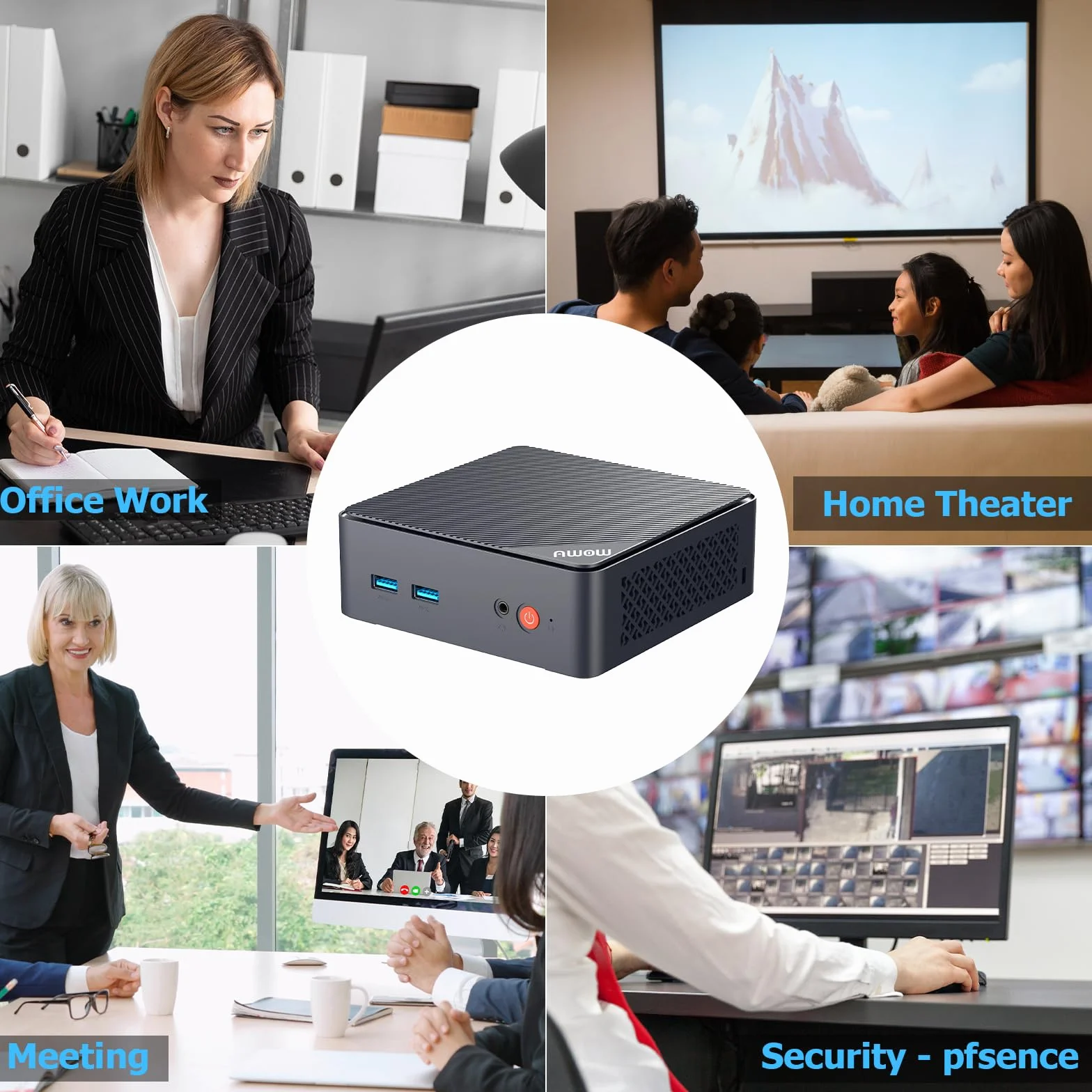 AWOW Mini PC Windows 11 Pro Gen12 N100 Quad Core 3,40 GHz, 16 GB DDR4 512 GB SSD mini komputer stacjonarny, Micro PC Dual Display HDMI DP 4K 60Hz RJ45 Gigabit Ethernet, WiFi5