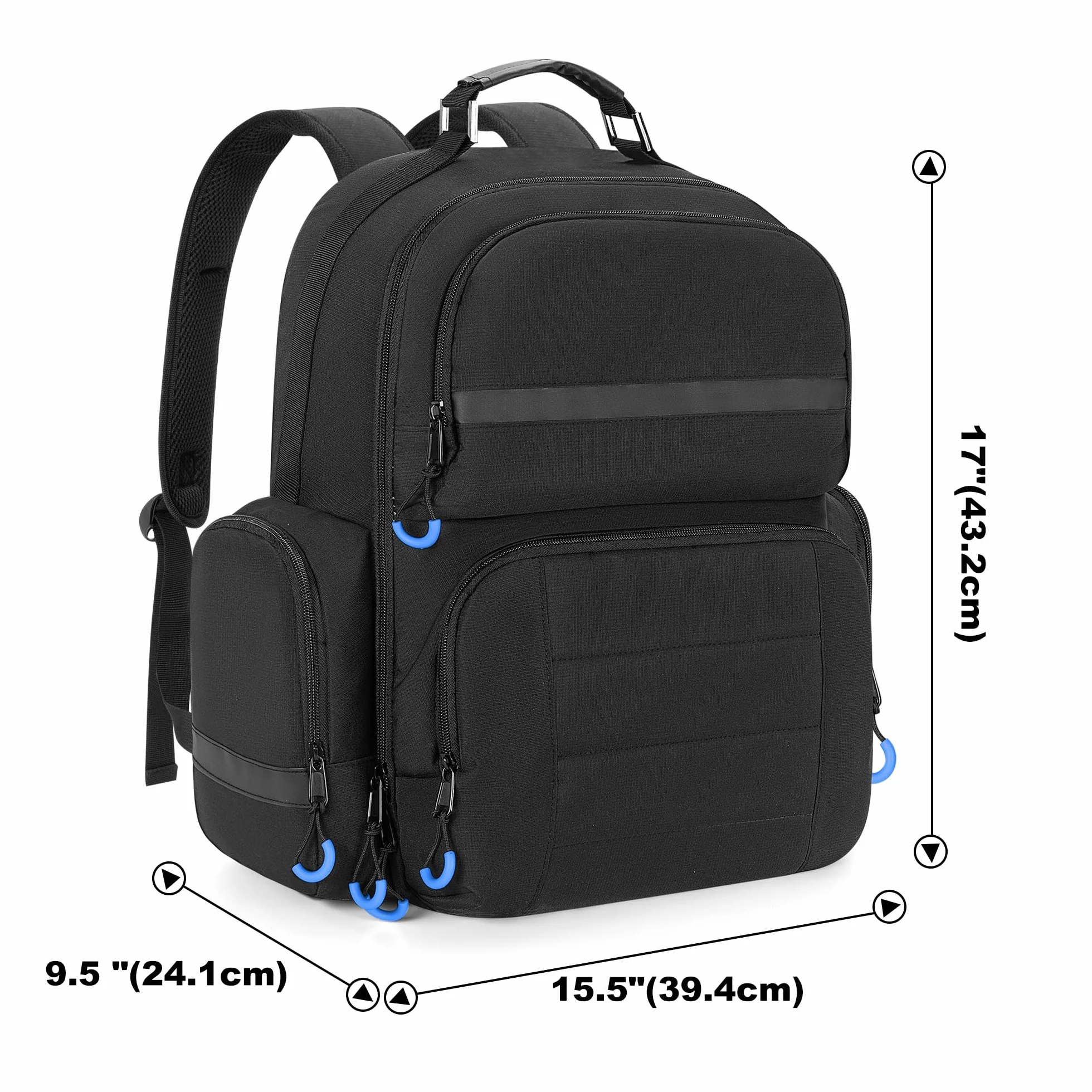 PGmoon Plecak na konsolę kompatybilny z PlayStation 5, torba podróżna z ochronną podszewką, odpowiedni do laptopa 15,6", słuchawek, kontrolerów i większości akcesoriów do gier, Niebieska