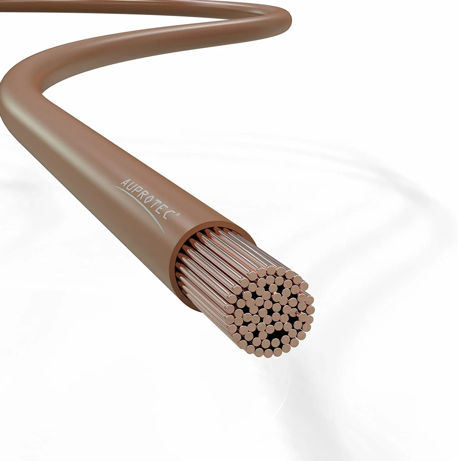 AUPROTEC przewód samochodowy 2,5 mm² FLRY-B jako pętla 5m lub 10m do wyboru: 5m, brązowy
