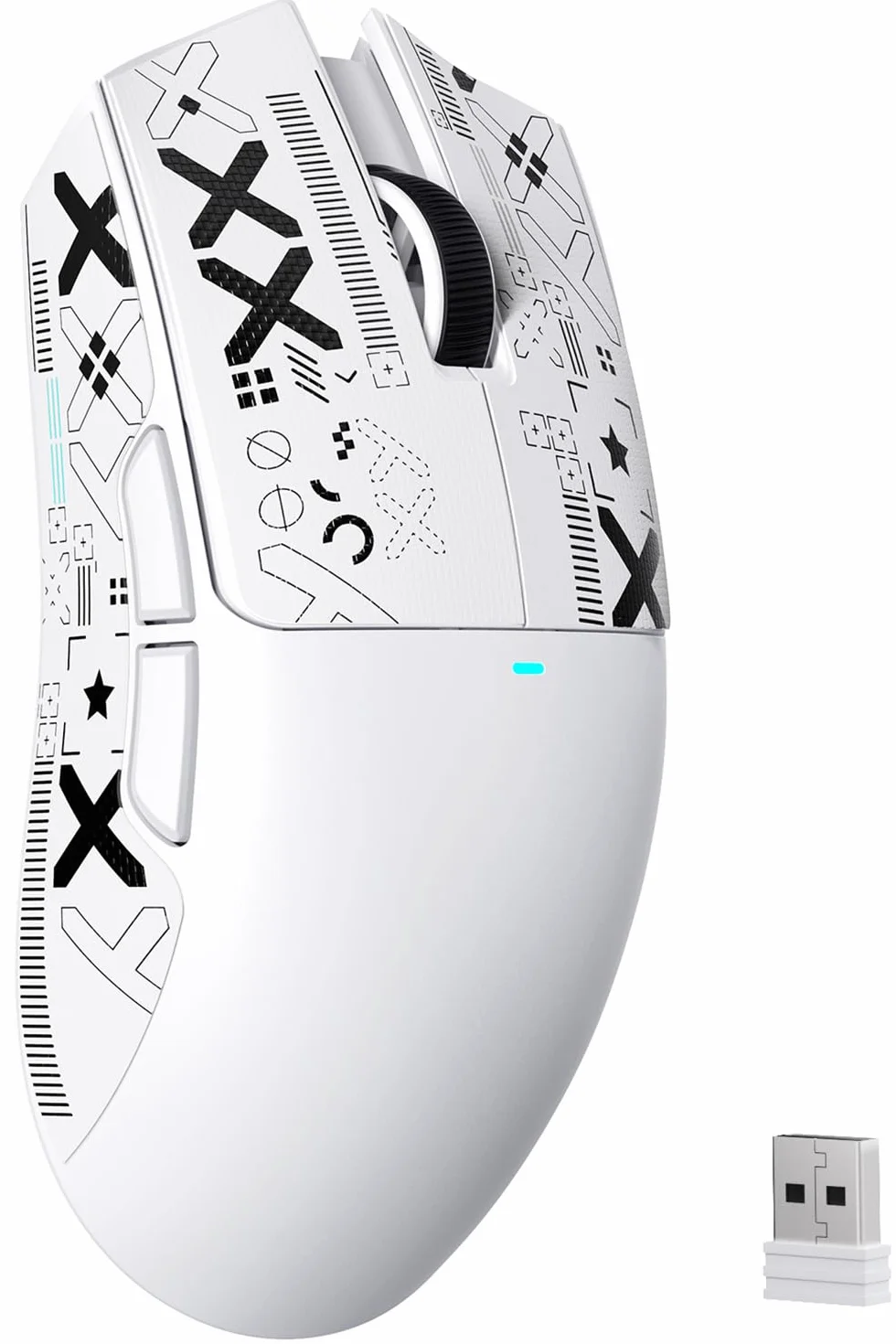 ATTACK SHARK X11SE Bezprzewodowa Mysz do Gier, 63g, PixArt PAW3311, 22000 DPI, BT/2,4 GHz/Przewodowy, 1000Hz, 300mAh, Biały