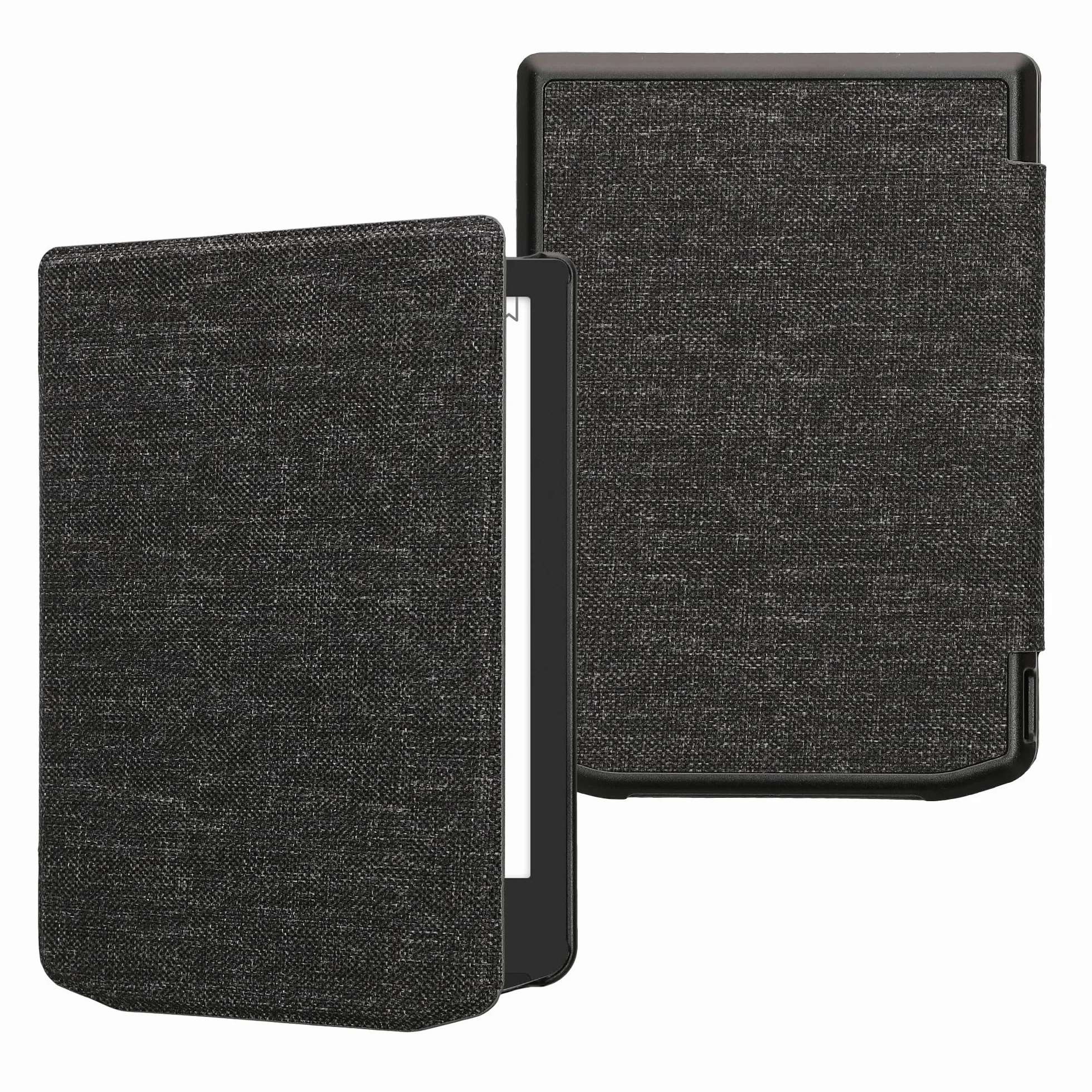 kwmobile Etui kompatybilne z Pocketbook Verse/Verse Lite/Verse Pro/Color/Vivlio Light/Light HD - materiał eReader etui ochronne Cover Case - ciemnoszare