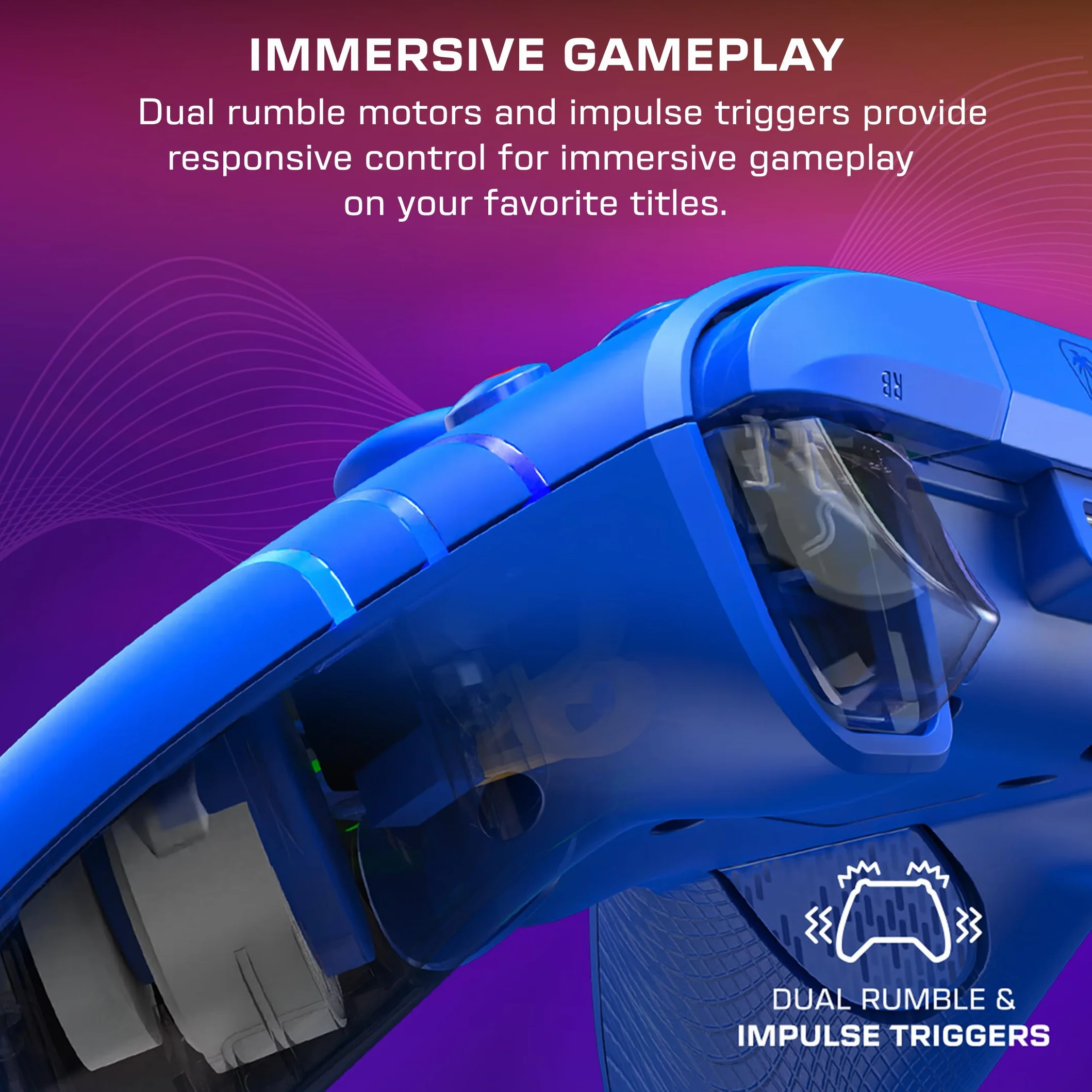 Turtle Beach Afterglow Wave Kontroler do gier RGB Niebieski Licencjonowany Xbox Series X S Xbox One Windows