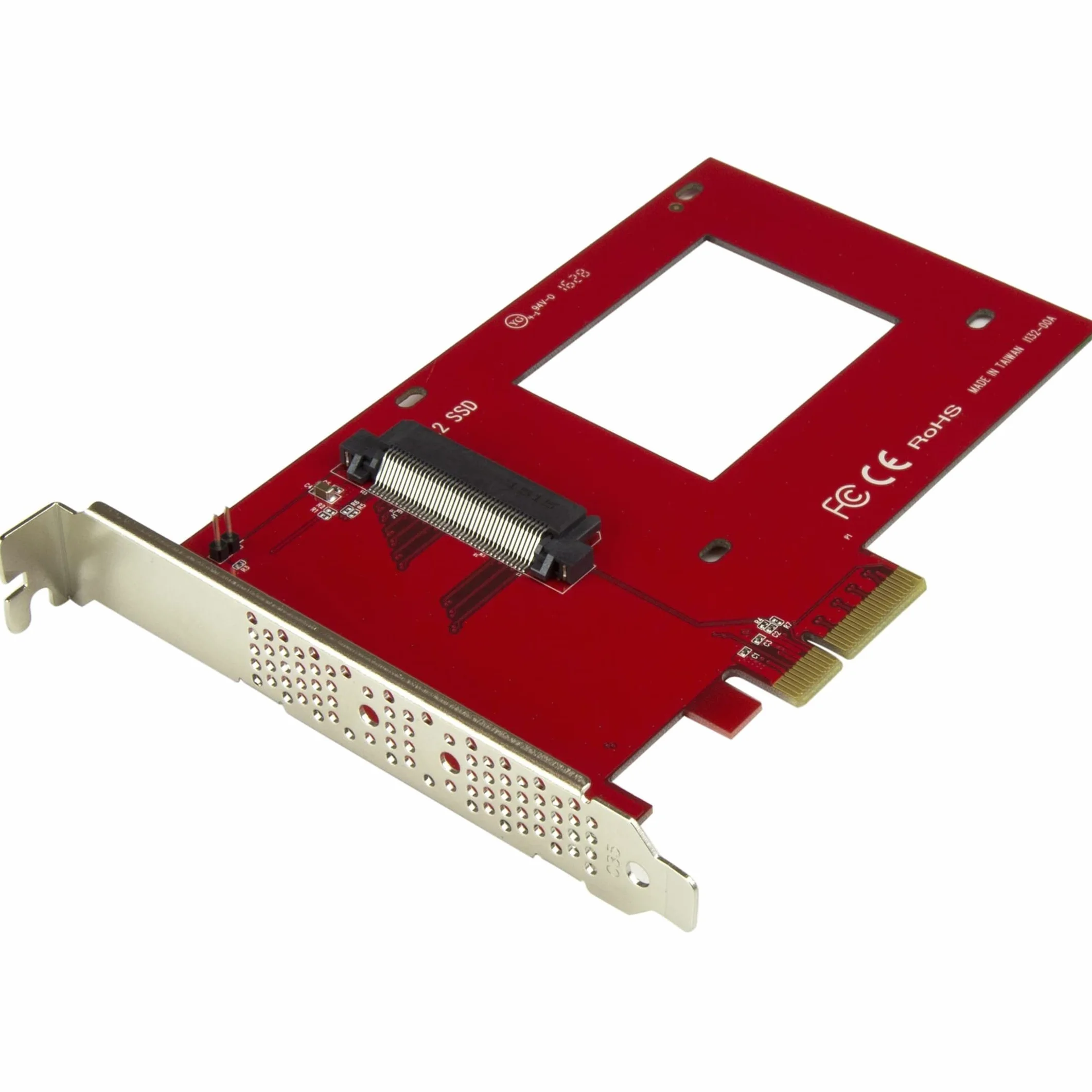 StarTech. com NVME PCIE Adapter - 2.5IN U.2 PEX4SFF8639, PCIe, U.2, Red, PEX4SFF8639