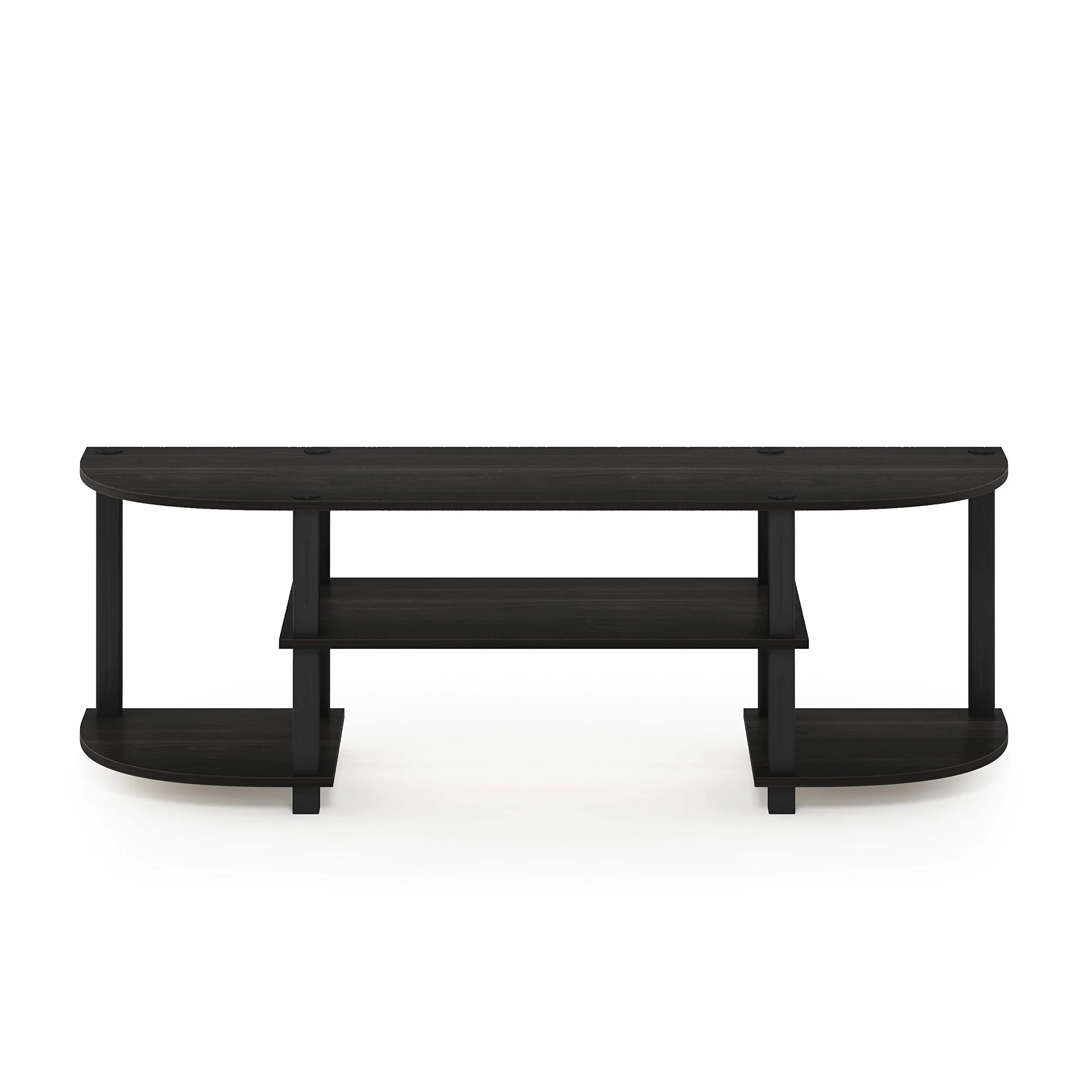 Furinno Turn-S-Tube Wide TV Entertainment Center, szafka pod telewizor, espresso/czarny, 120x40x34 cm