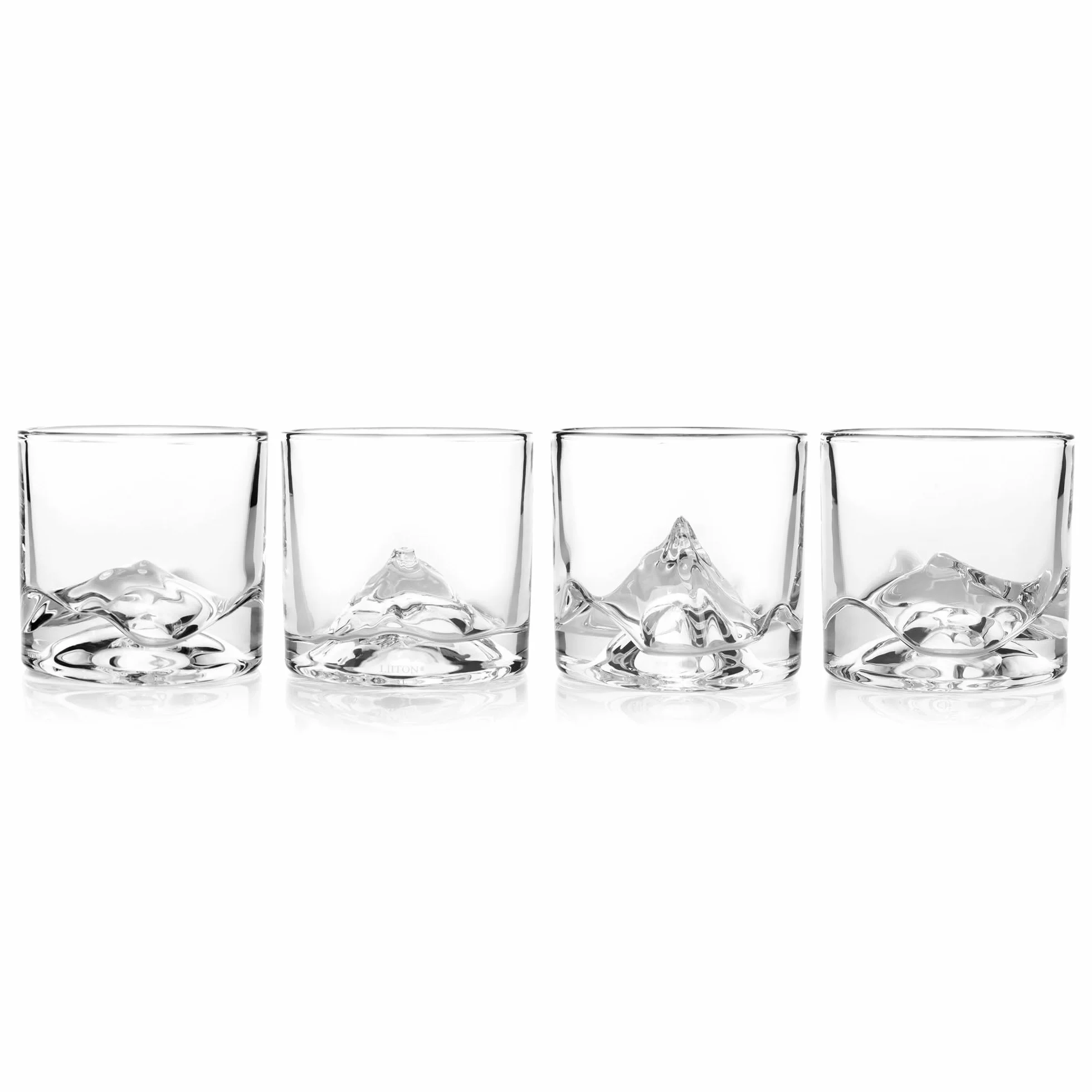 LIITON Ciężkie Kryształowe Szklanki do Whisky - Zestaw Upominkowy, Grube Mrożone Szklanki do Burbona, 0,5 kg, Premium Prezenty dla Mężczyzn, Kryształowe Dreszcze Koktajle