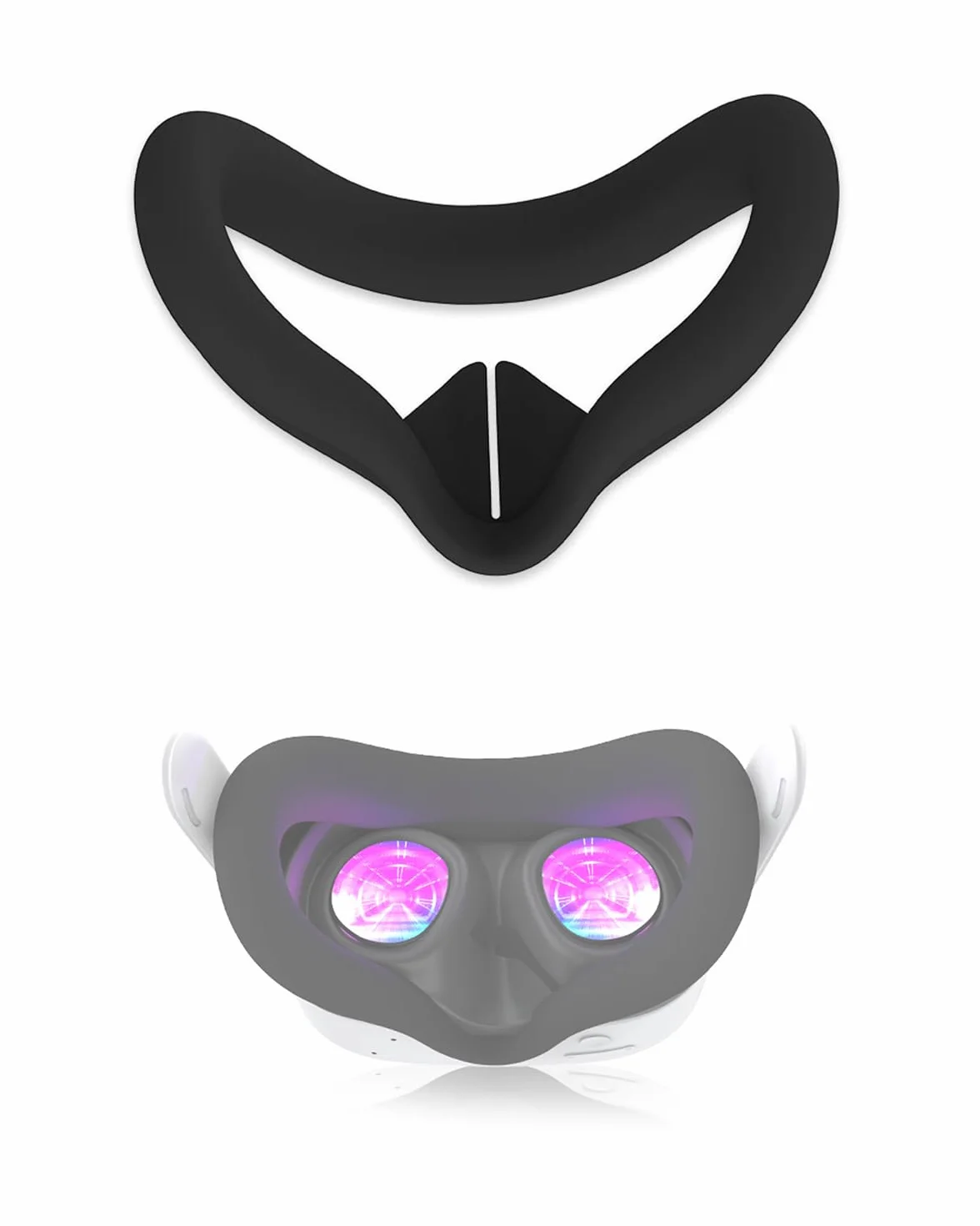 Silikonowa osłona twarzy VR do Meta Quest 3S, czarny