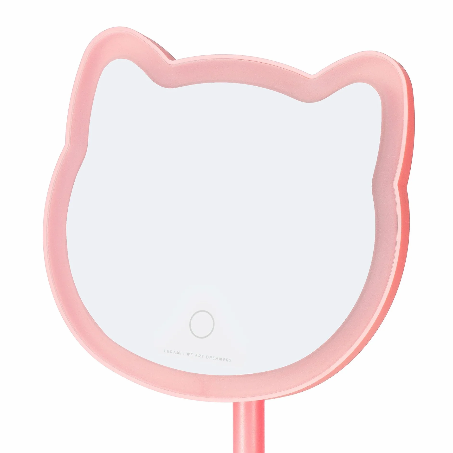 Legami - Lusterko do makijażu ze światłem - You Look Purrfect! - Lusterko do makijażu w kształcie kota, regulowana jasność i nachylenie, podwójne zasilanie USB lub baterie, do makijażu