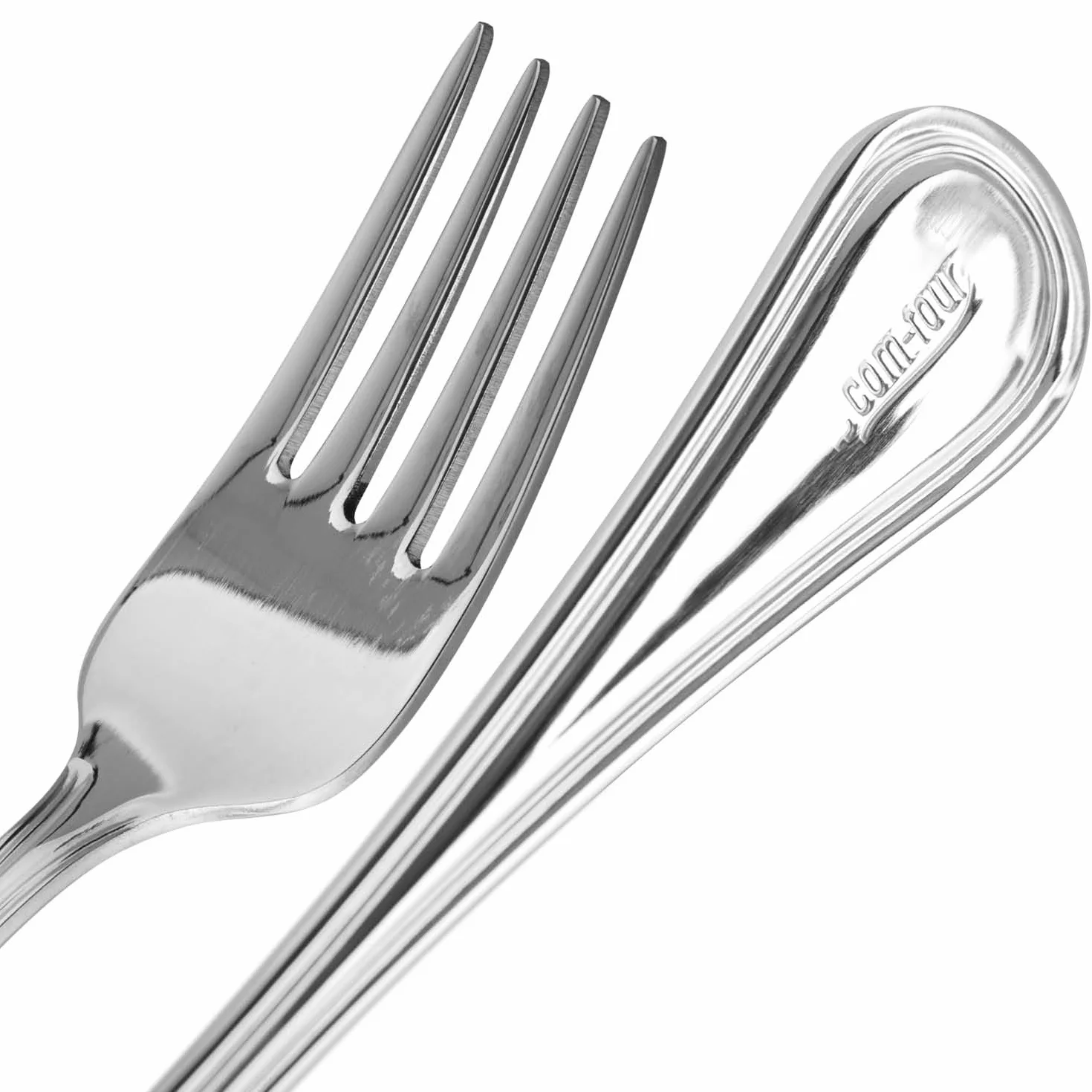 COM-FOUR® 12x Widelce Do Ciasta Ze Stali Nierdzewnej 430 - Stylowe Sztućce o Prostym Designie - Deserowe i Do Przekąsek - 15 cm (12 Sztuk)
