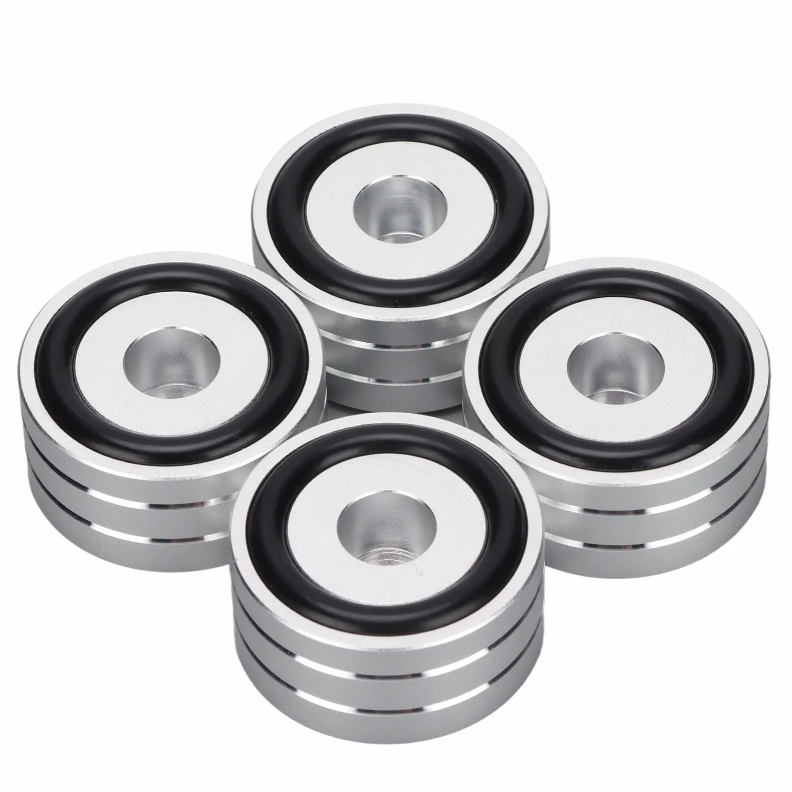 Podkładka Izolująca Subwoofer, 4 szt. SP4010 Izolacja Głośnika Stojak na Kolce Stopki Izolujące Głośnik z Kolcami Głośnikowymi 40x20 Mm / 1,57x0,78 Cala do Wzmacniacza DAC (SILVER)