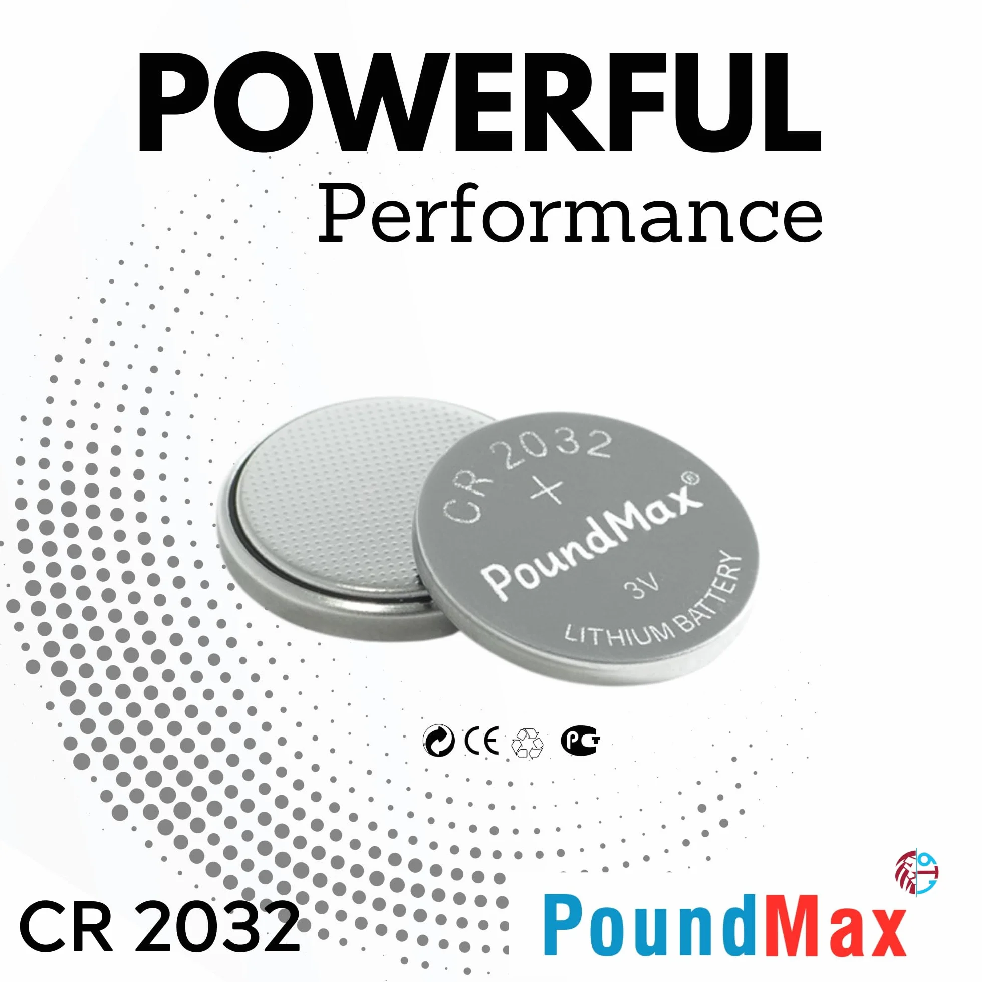 20 x PoundMax 2032 CR2032 DL2032 ECR2032 3V baterie litowe