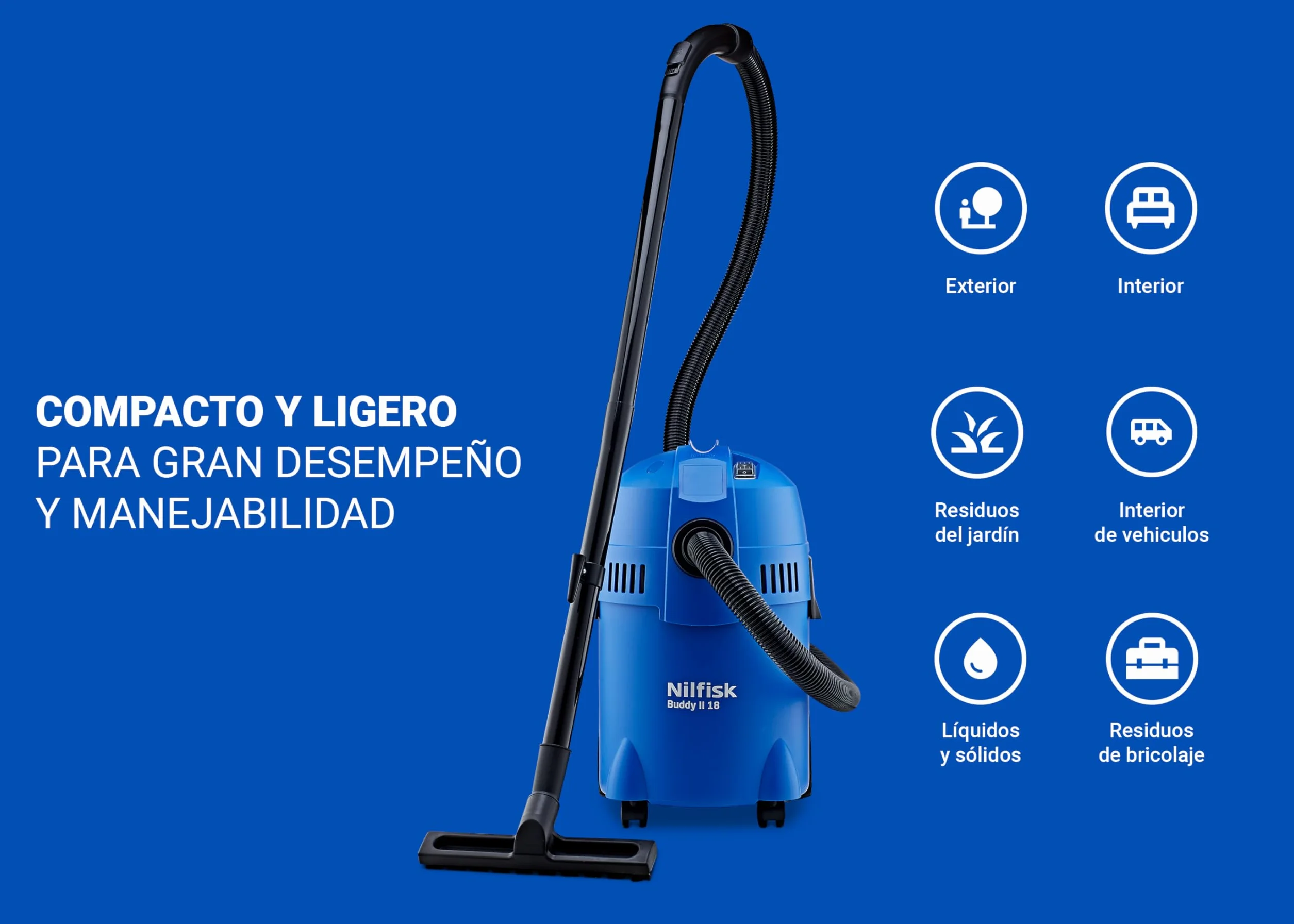 Odkurzacz Nilfisk Buddy II 18 l 1200 W mokro i sucho