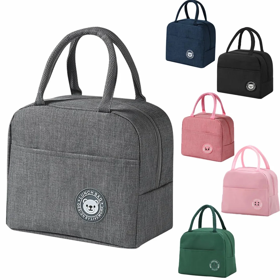Generisch SHSMPXOY torba chłodząca, mała, 6 l, izolowana torba na lunch z podszewką foliową, mini torba chłodząca z izolowaną folią aluminiową, torba na lunch, przenośna torba chłodząca do szkoły