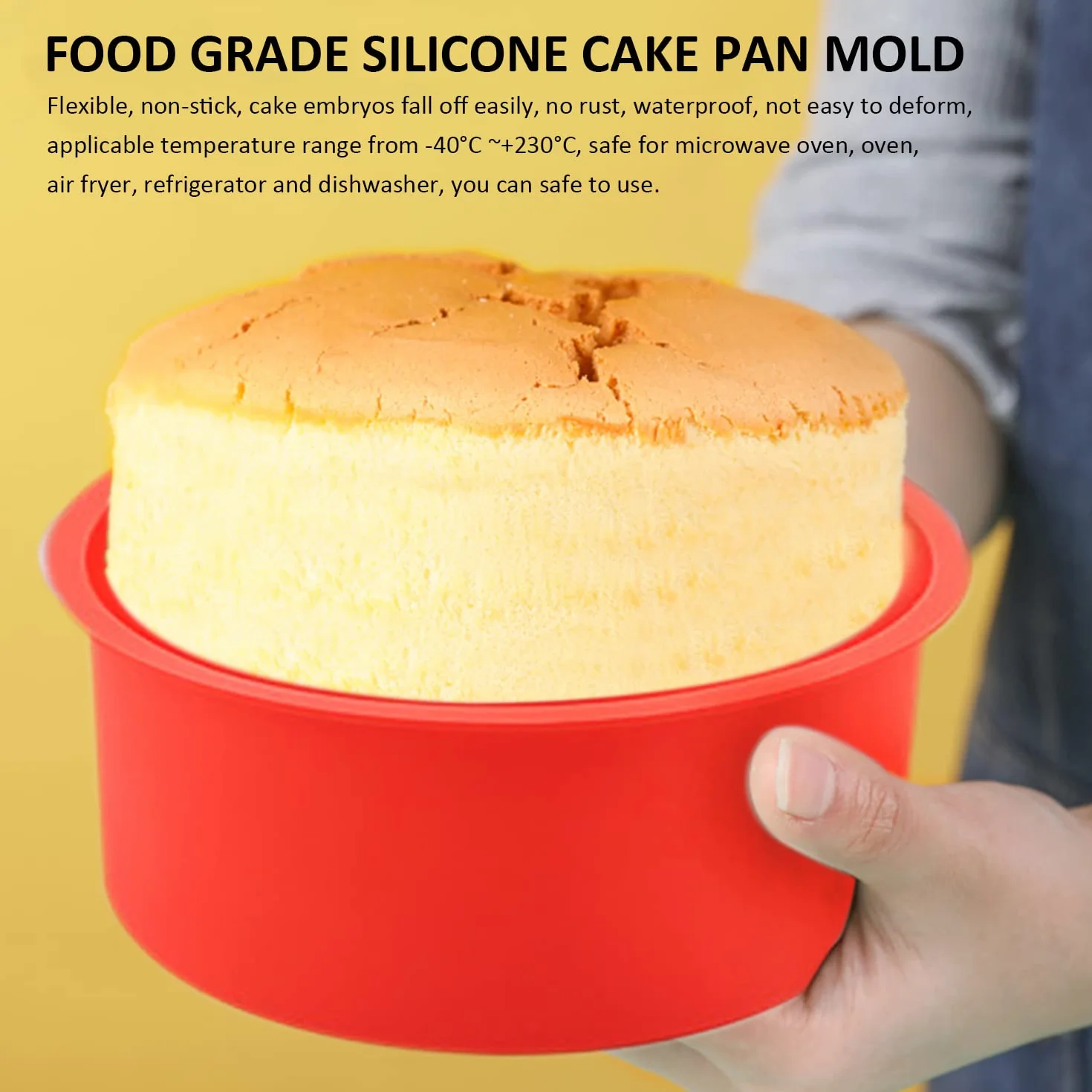 Silikonowe foremki do ciast okrągłe 10 cm 15 cm nieprzywierające do pieczenia