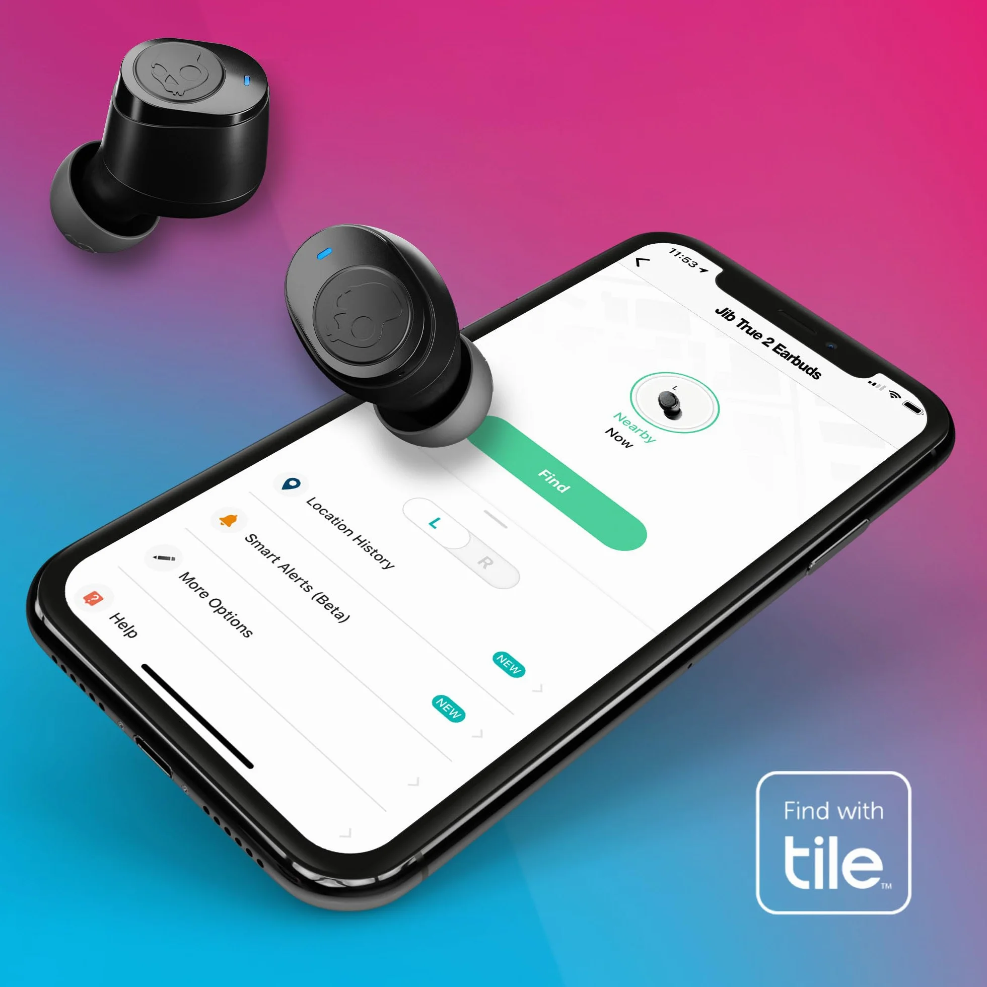 Skullcandy Jib True 2 Wireless In-Ear Earbuds True Black