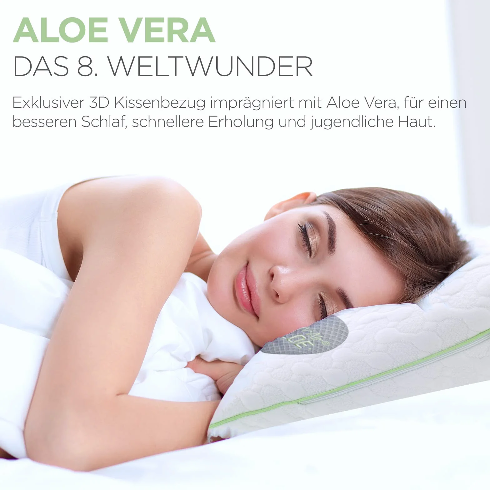 Poduszka Aloe Vera 40 x 80 – przewiewna, do spania na boku