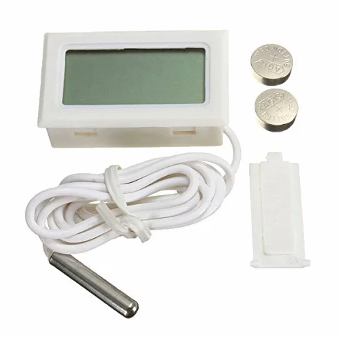 DollaTek Cyfrowy termometr LCD czujnik temperatury tester do lodówki zamrażarki akwarium biały
