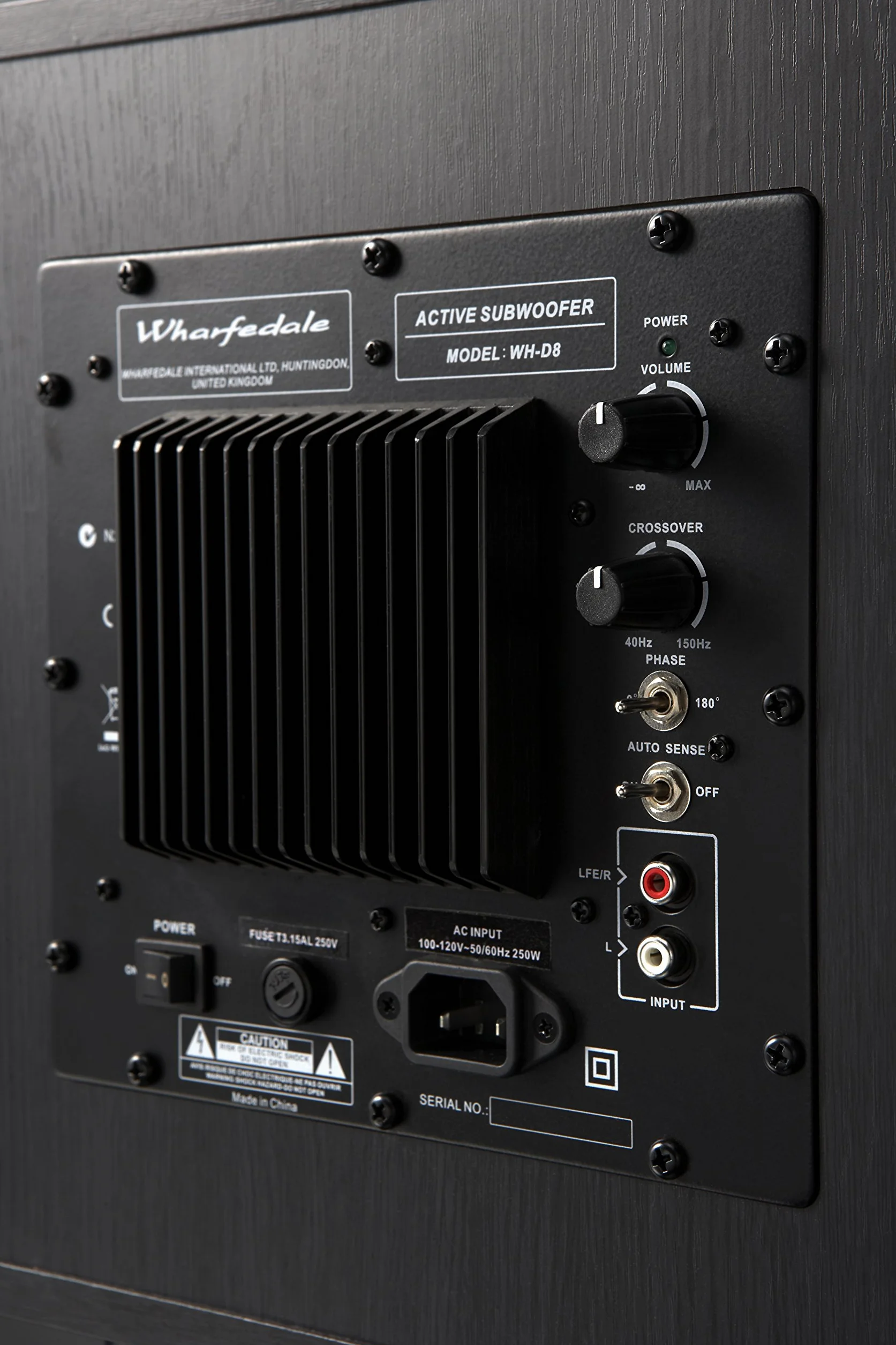 Wharfedale WH-D8 Subwoofer Aktiv, Czarny, 150 W
