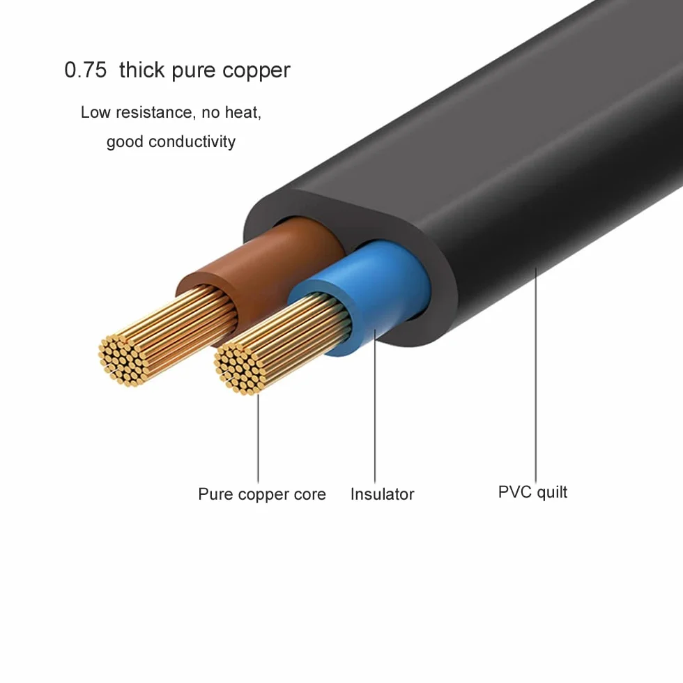 Kabel Zasilający AC do Xbox One S/X, Series XSX/S - 2 m EU Wtyczka 2-Pinowa