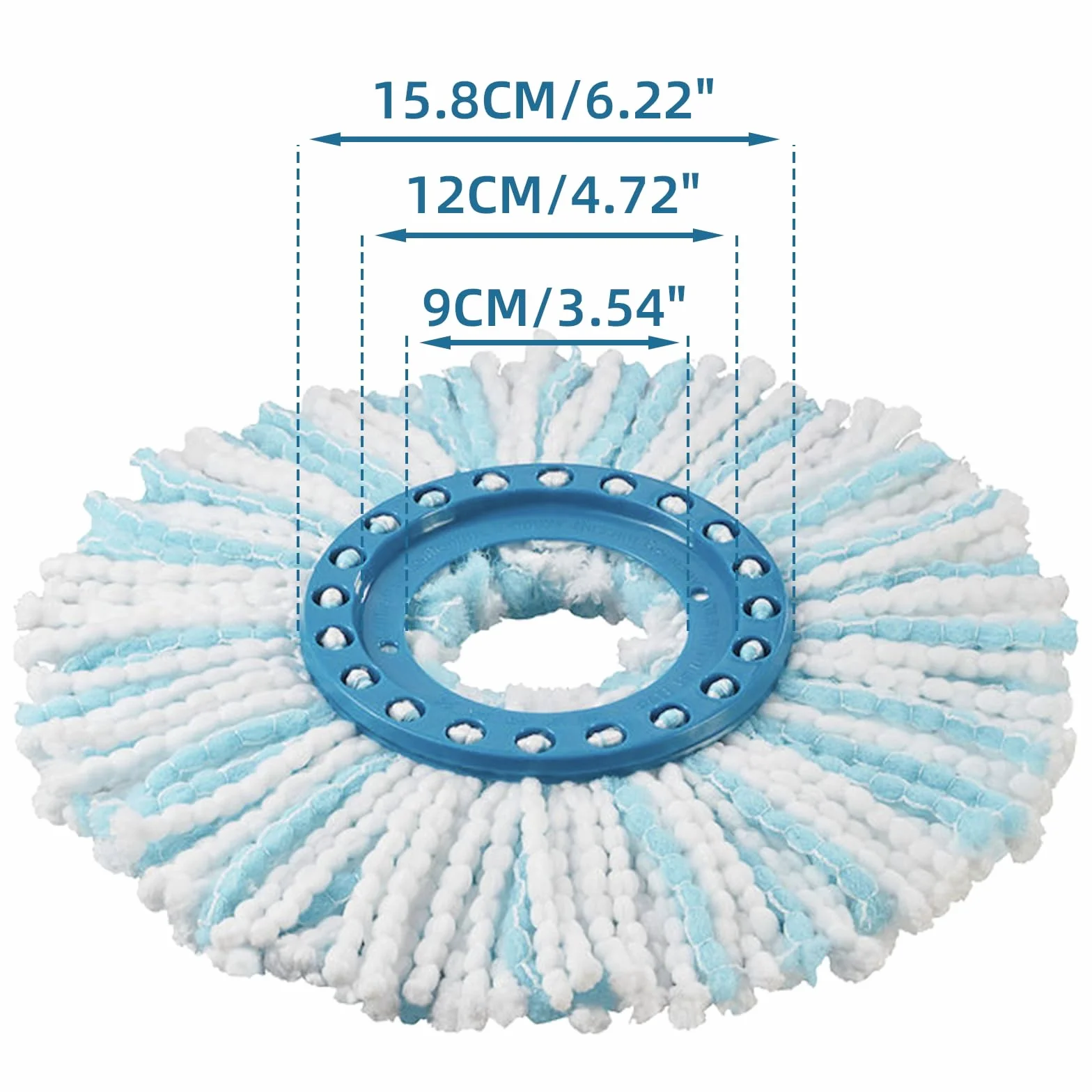 4 sztuki wymiennych głowic do CLEAN Twist Disc Mop Ergo, system 2-włóknisty głowica mopa zapasowego ze specjalnym włosiem do wszystkich rodzajów podłóg