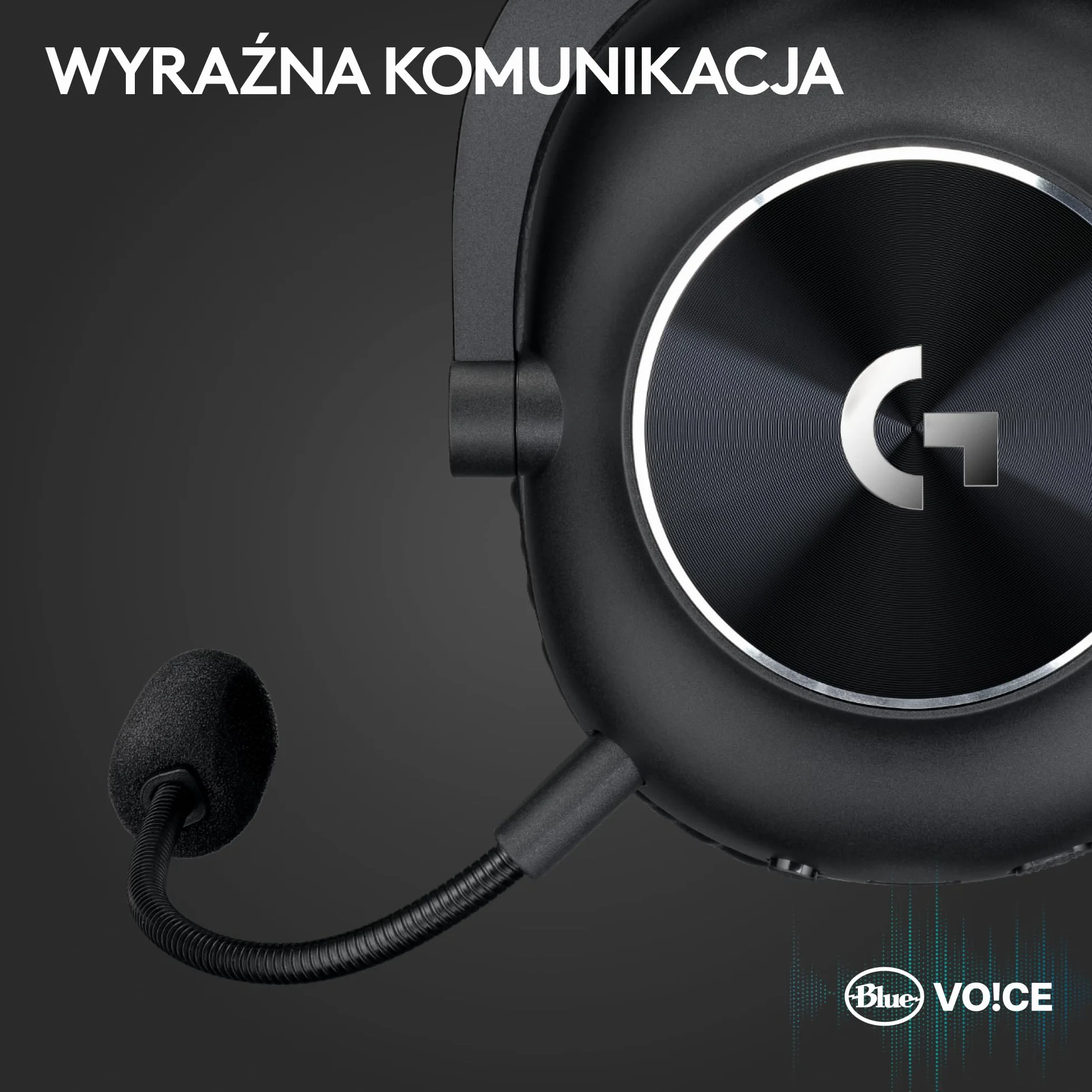 Logitech G PRO X 2 LIGHTSPEED, bezprzewodowe słuchawki, odłączane ramię mikrofonu, grafenowe 50 mm, DTS:X 2.0–7.1 Surround, Bluetooth/USB/Aux 3,5 mm, PC, PS5, PS4, Nintendo Switch - Czarny