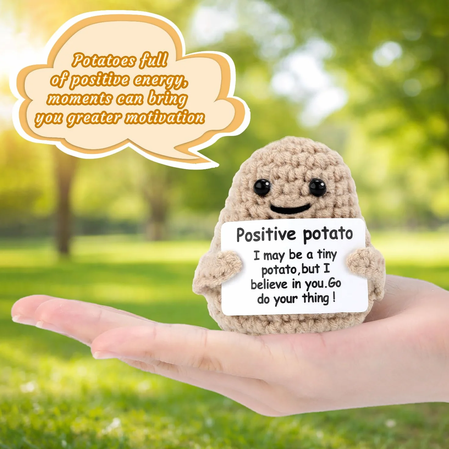 TOYMIS Mini Pozytywne Ziemniaki Śmieszne, 7,5cm Pozytywne Dzianiny Ziemniak Ładny Kreatywny Pozytywny Ziemniak na prezenty urodzinowe Dekoracje na imprezy zachęty