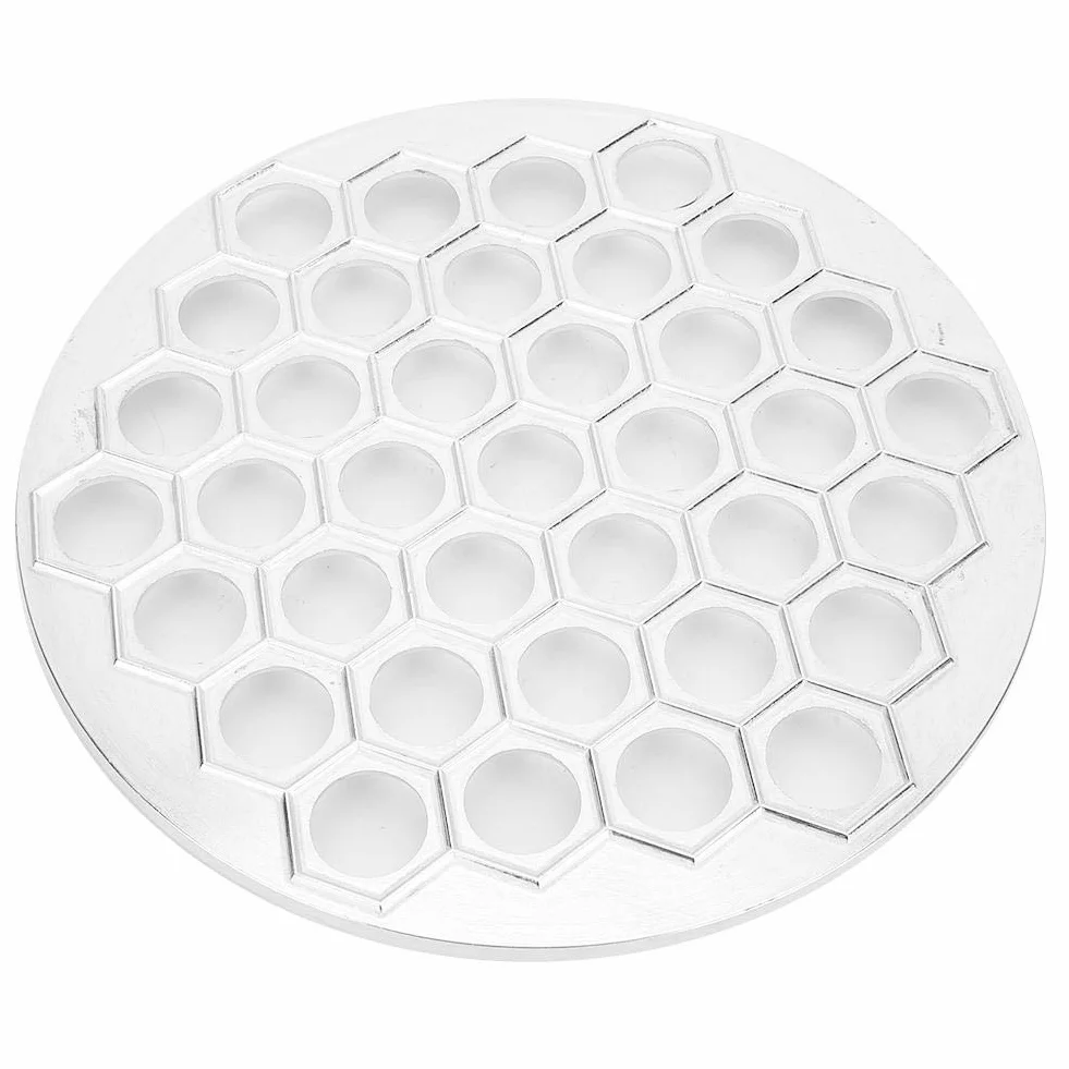 Forma do pierogów, domowe DIY narzędzia do pierogów ze stopu aluminium z 37 małymi otworami srebrne pierogi ekspres przybory kuchenne